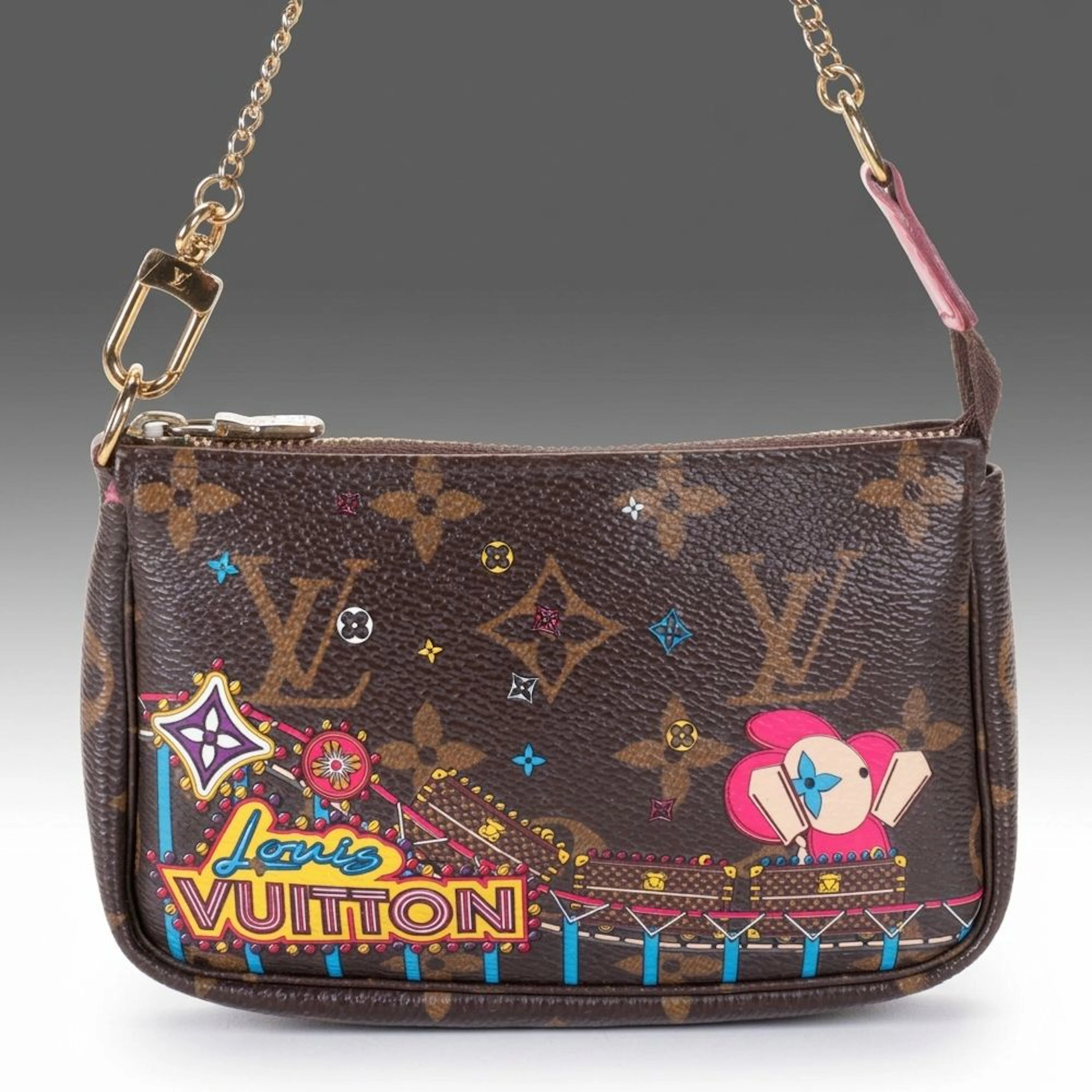 Louis Vuitton Limited Edition Monogram Canvas Christmas Animation Mini Pochette