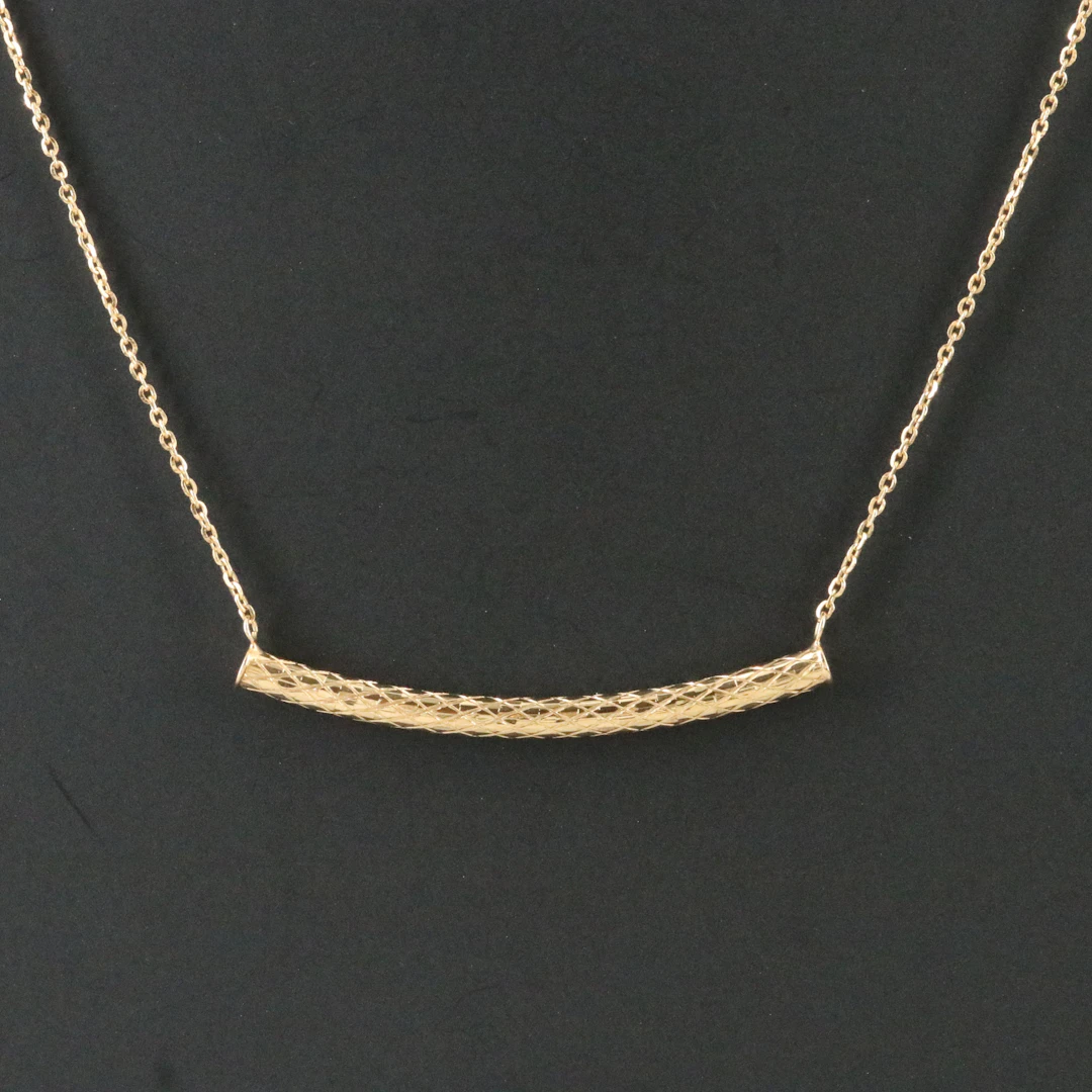 14K Bar Necklace