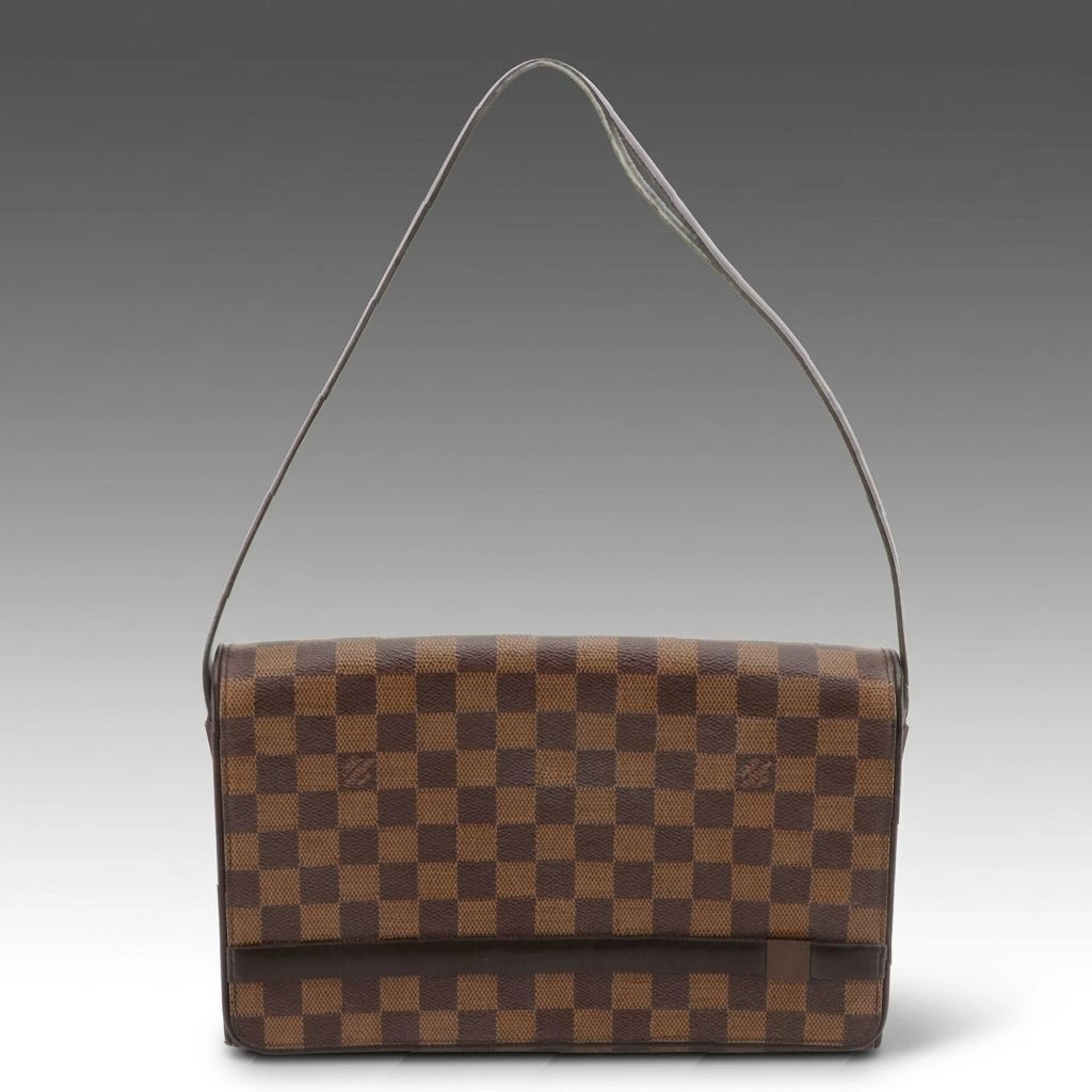 Louis Vuitton Tribeca Long Front-Flap Shoulder Bag in Damier Ebene Canvas