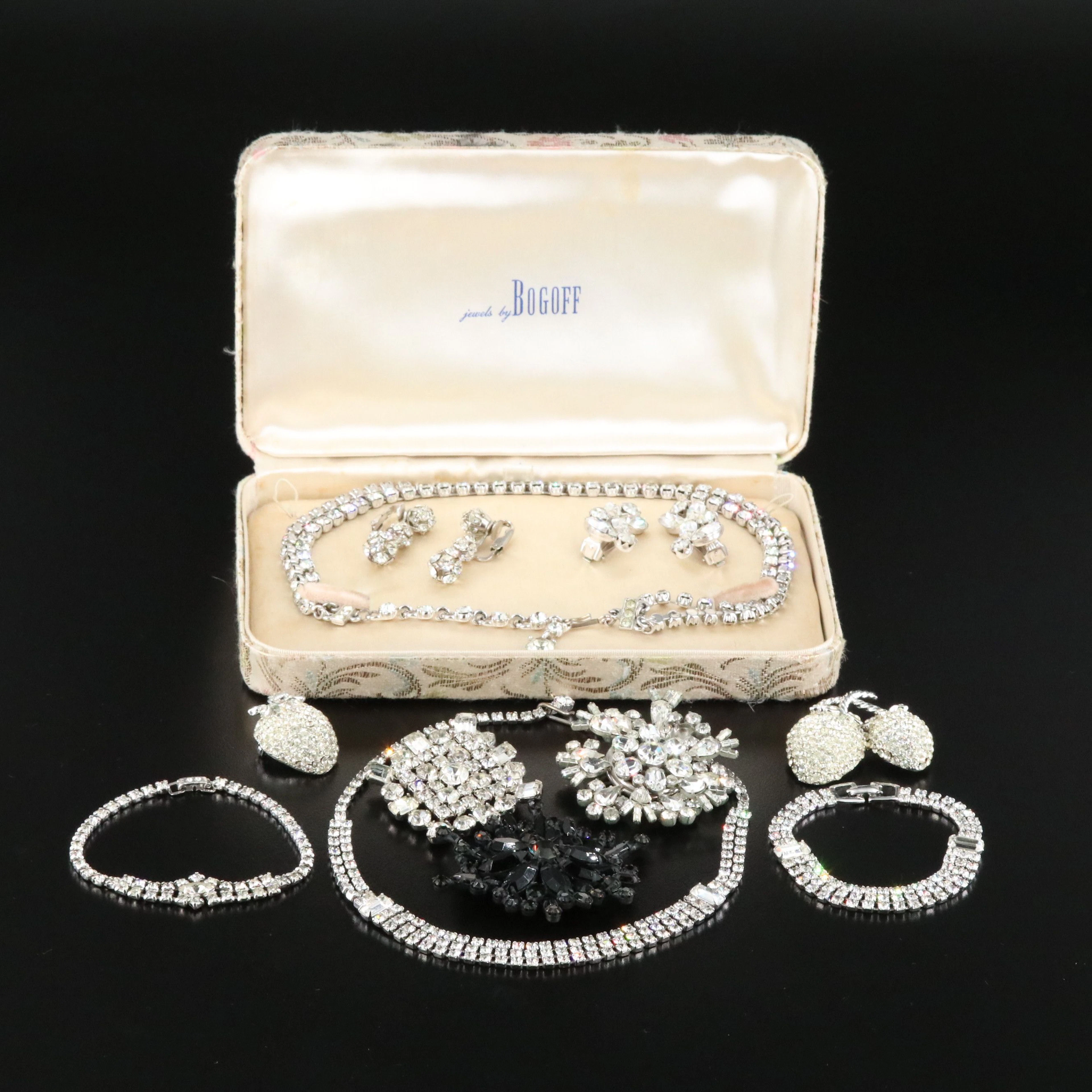 Bogoff, Weiss and Austrian Made Featured in Rhinestone Jewelry