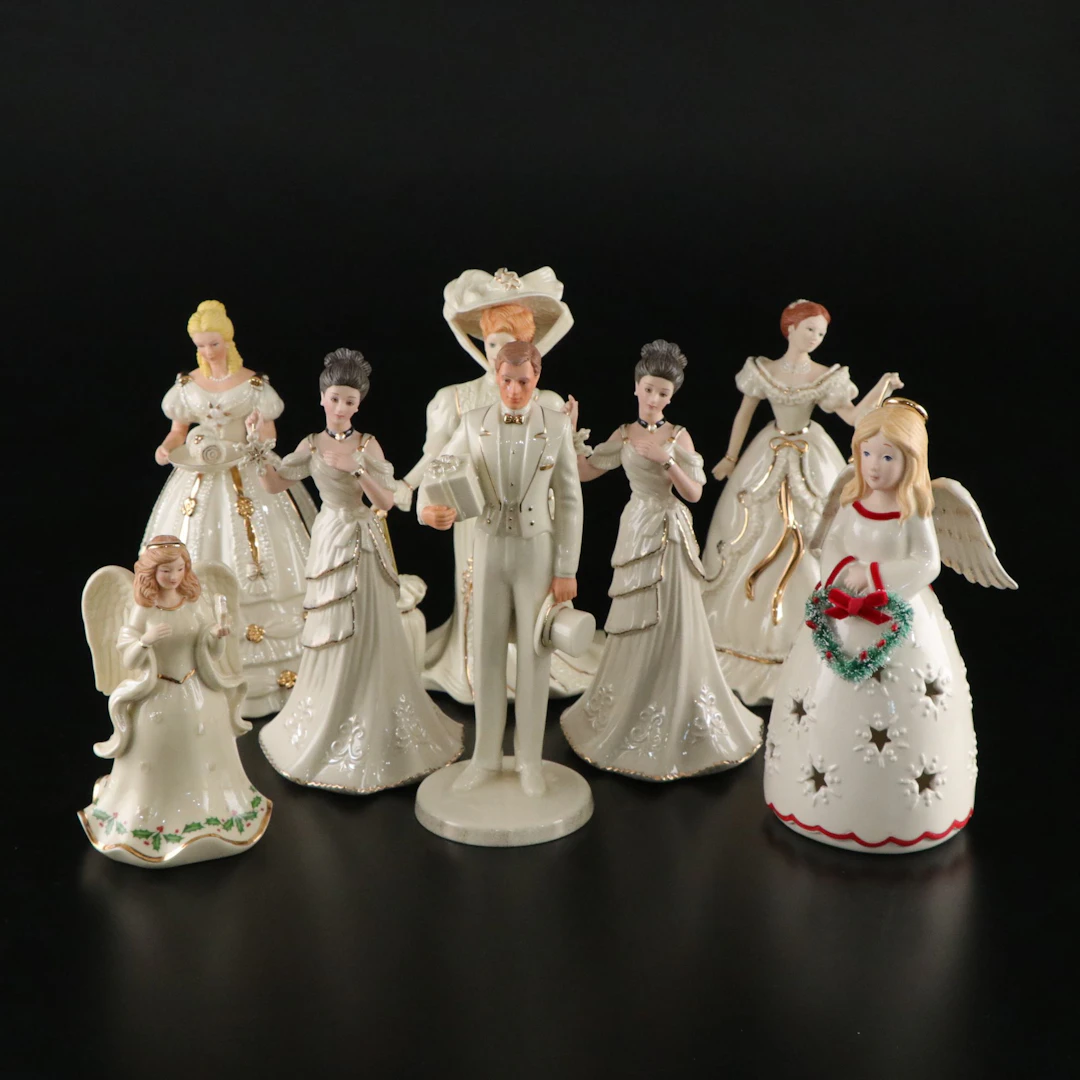 Lenox Porcelain "A Gallant Guest," "Christmas Kisses," & More Figurines