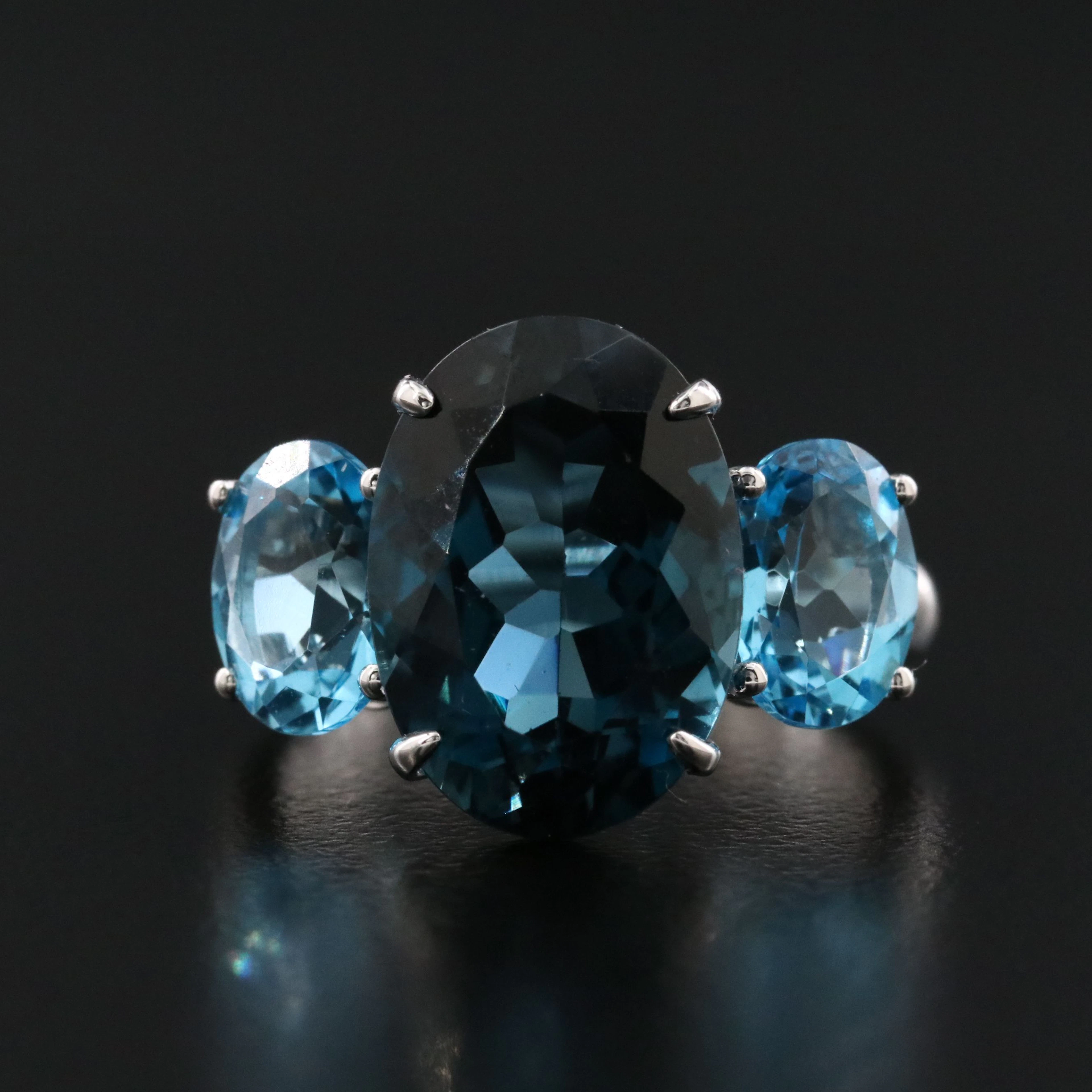 14K Blue Topaz Ring
