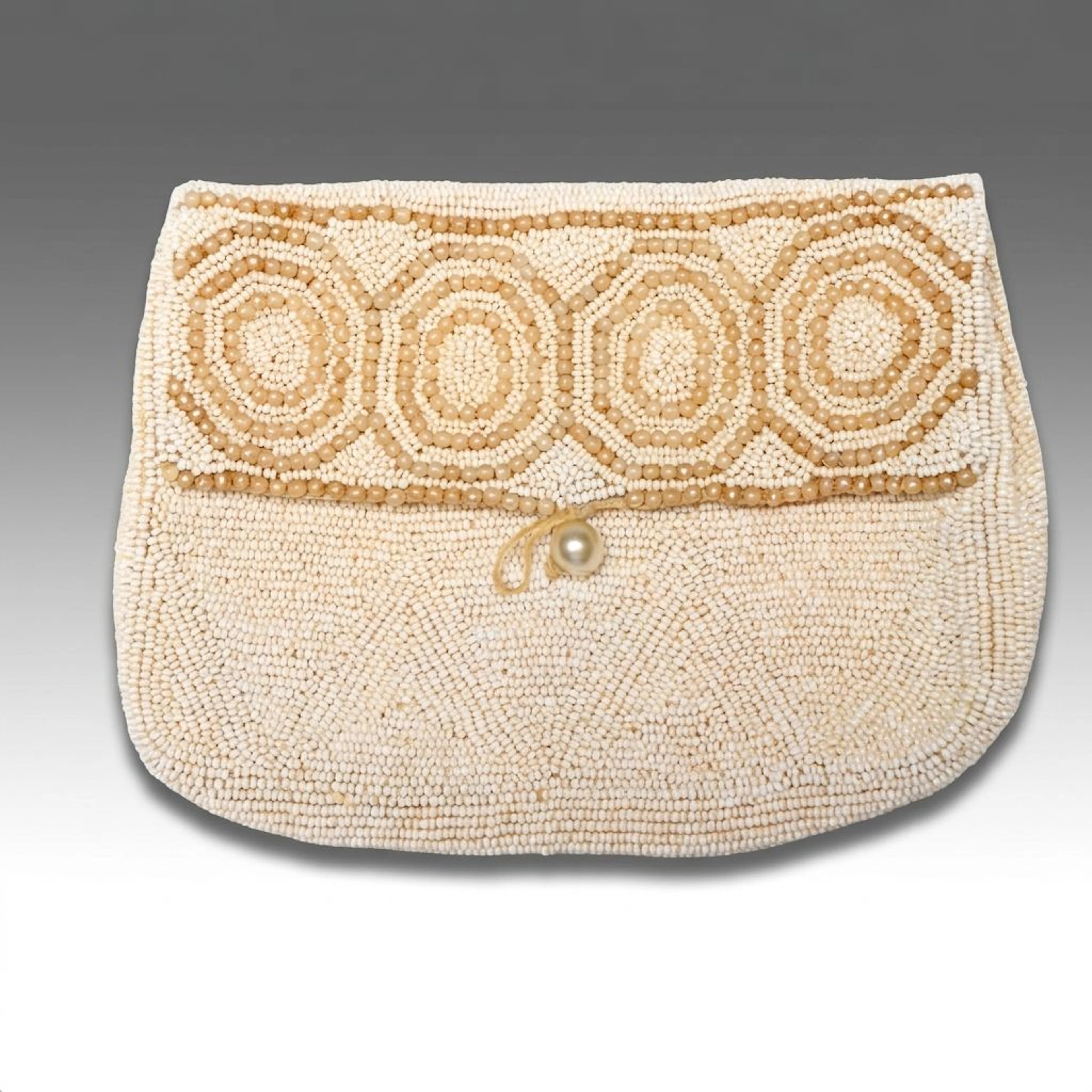 Belgian Glass Bead Clutch Purse, Vintage