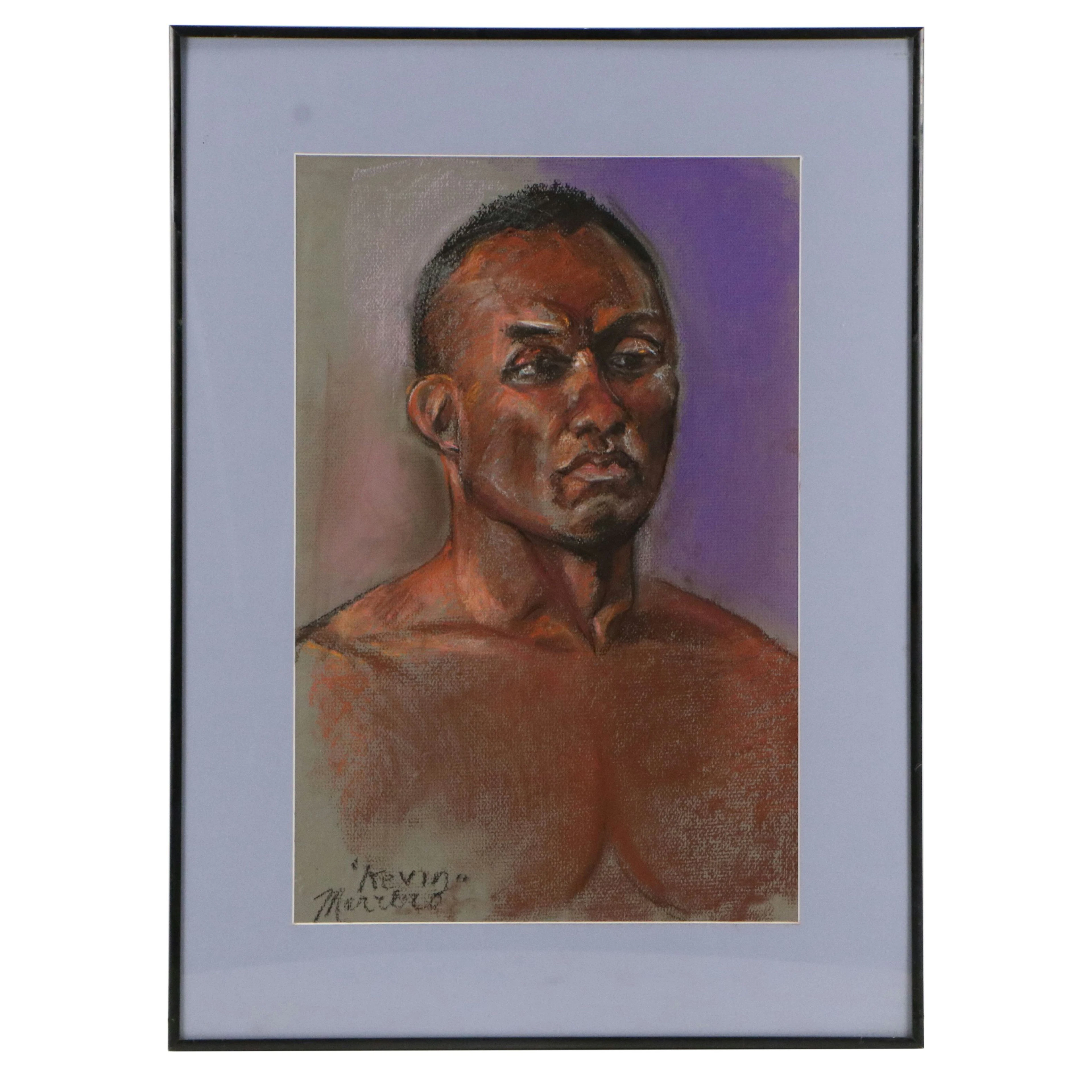 Edith Susarret Merraro Male Portrait Pastel Drawing "Kevin"
