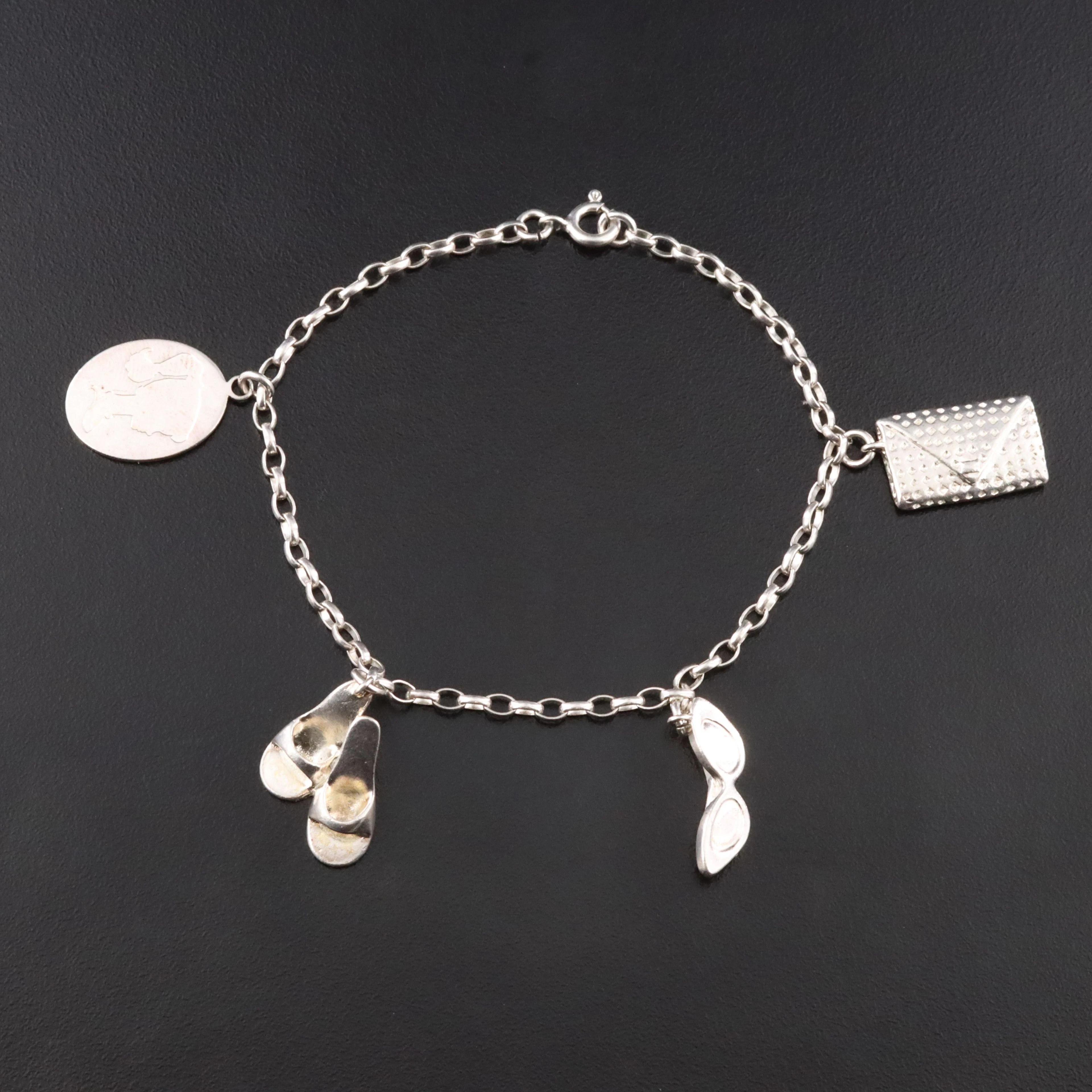 Mattel Barbie Sterling Charm Bracelet