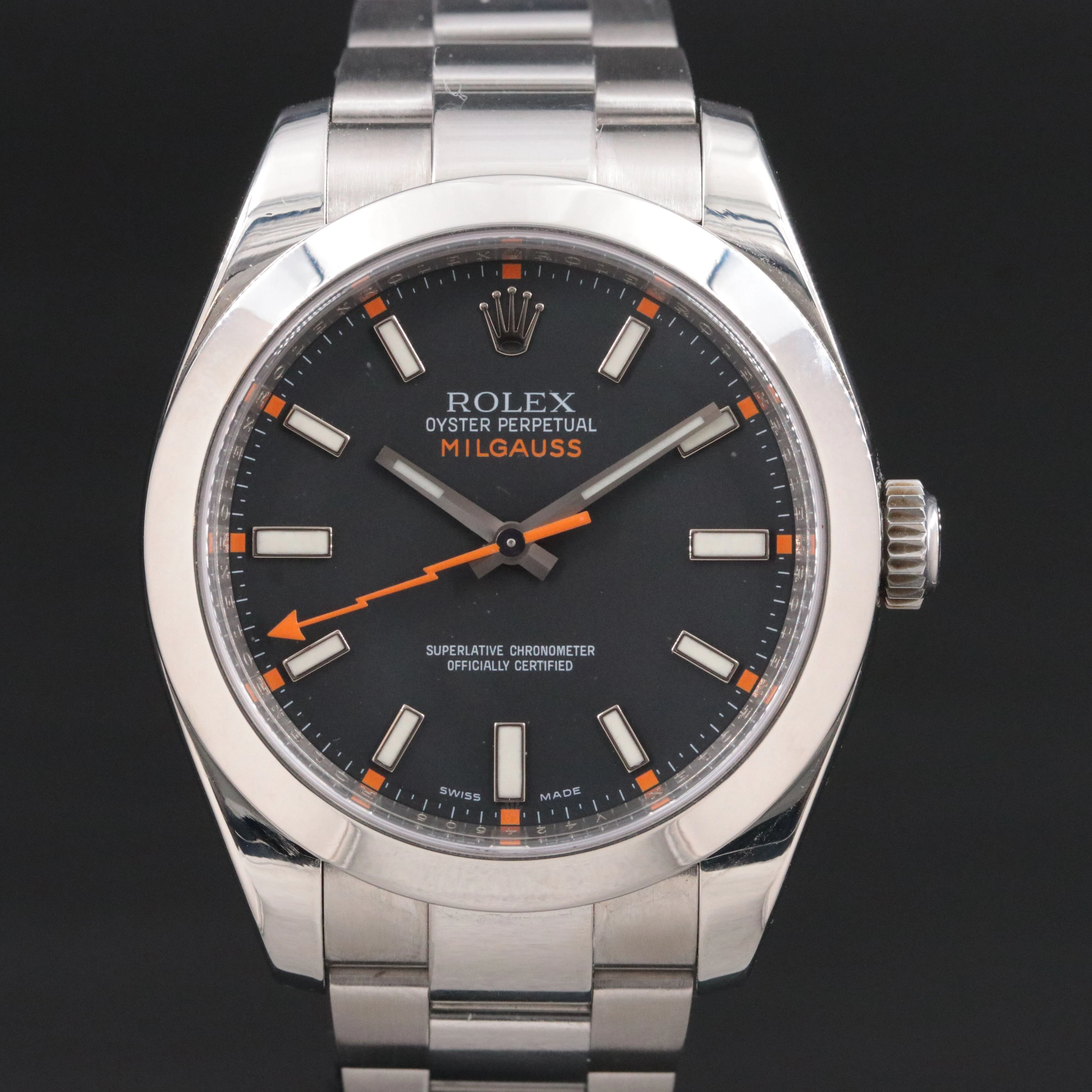 2008 Rolex Milgauss St. Steel Model 116400 Watch