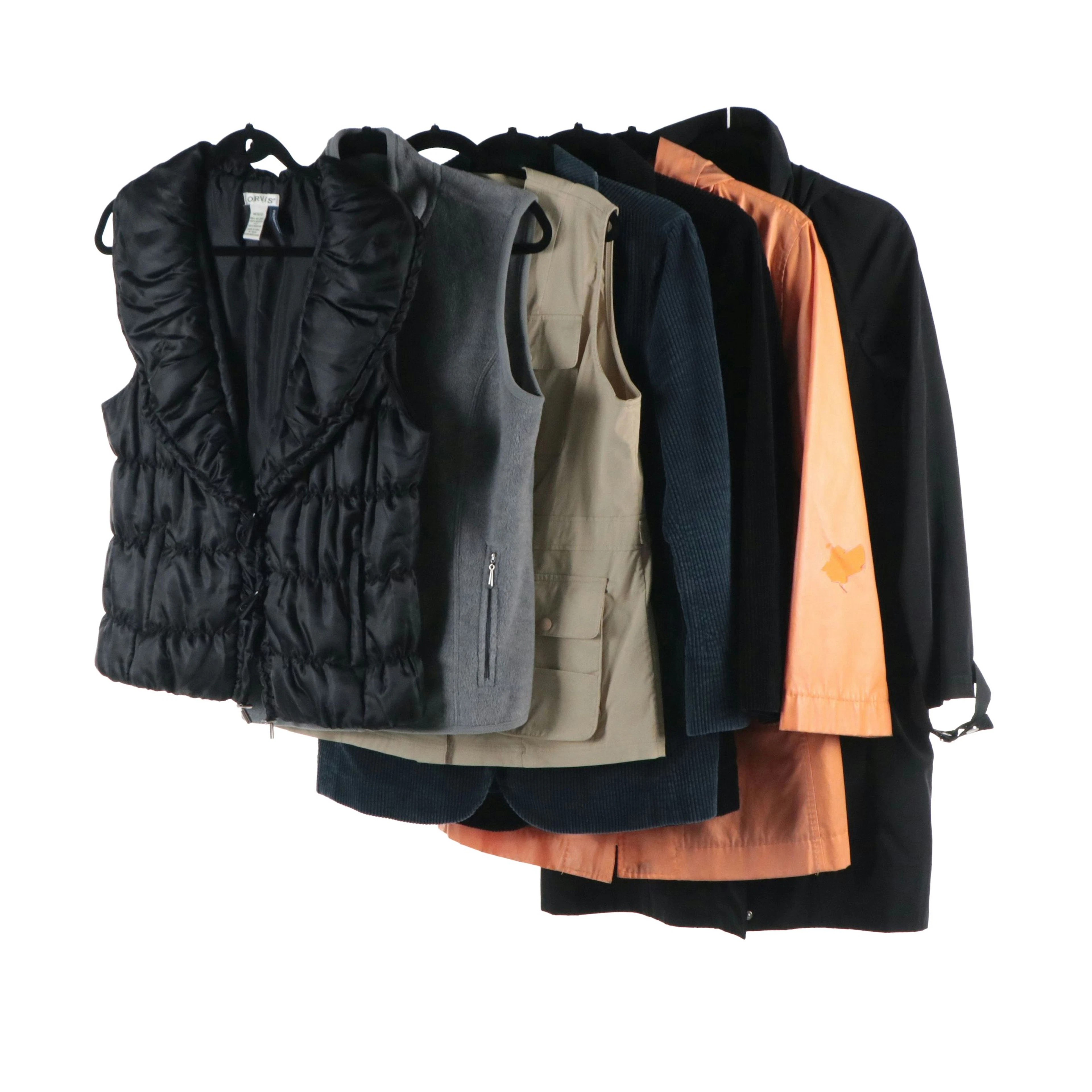 J. Jill Corduroy Blazers, Orvis Quilted Vest, Calvin Klein Raincoat, and More