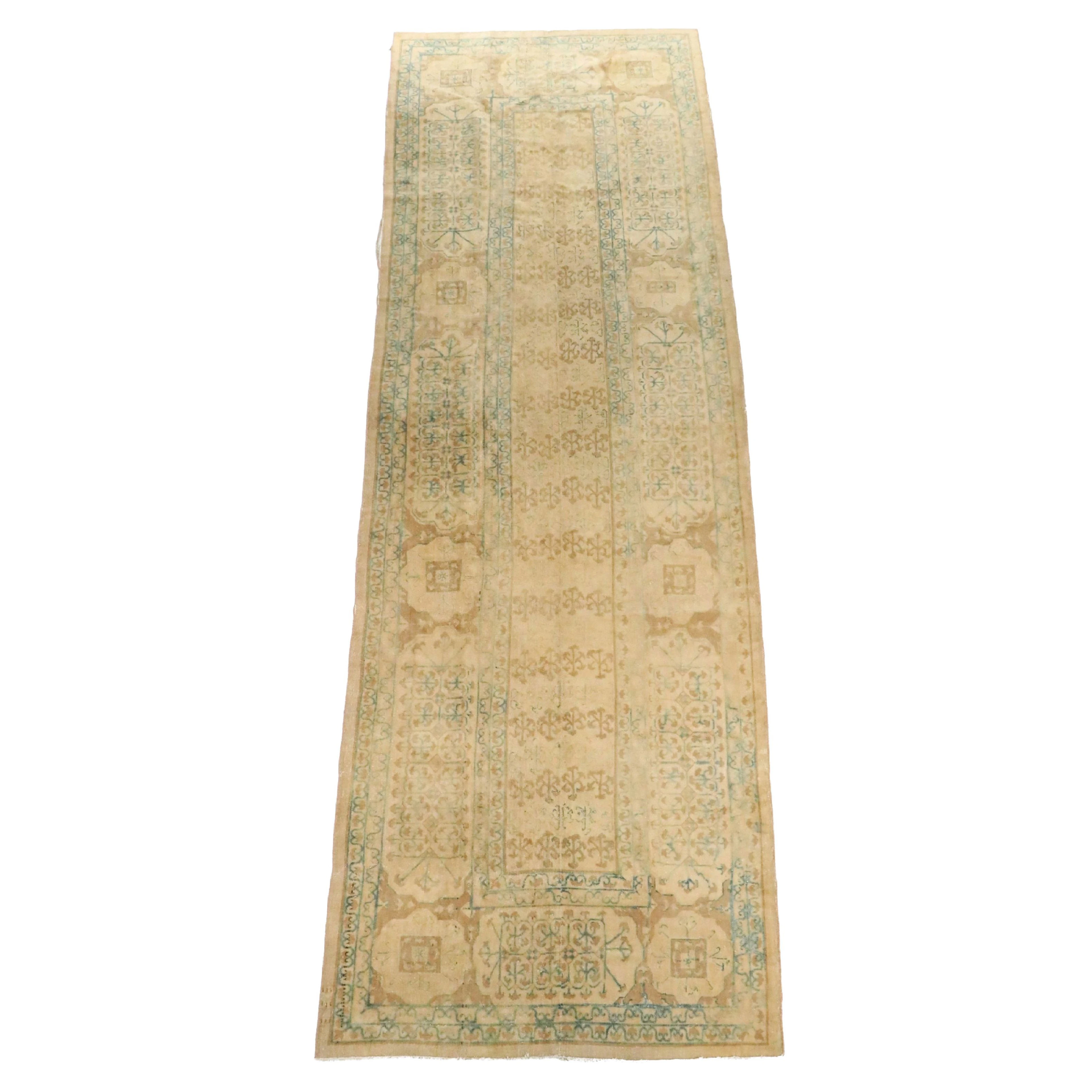 5'2 x 15'11 Hand-Knotted Turkish Oushak Long Rug