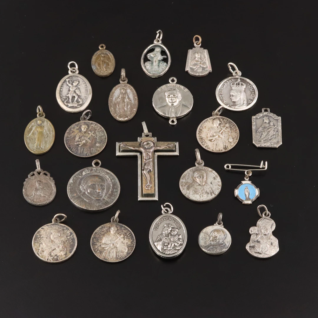 Collection of Religious Charm Pendants