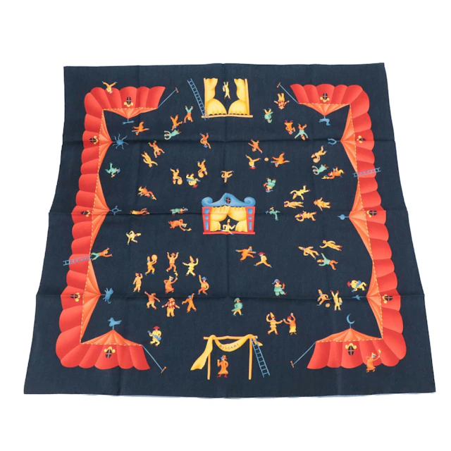 BVLGARI "Girotondo Di Marionette" Silk Twill Scarf in Packaging