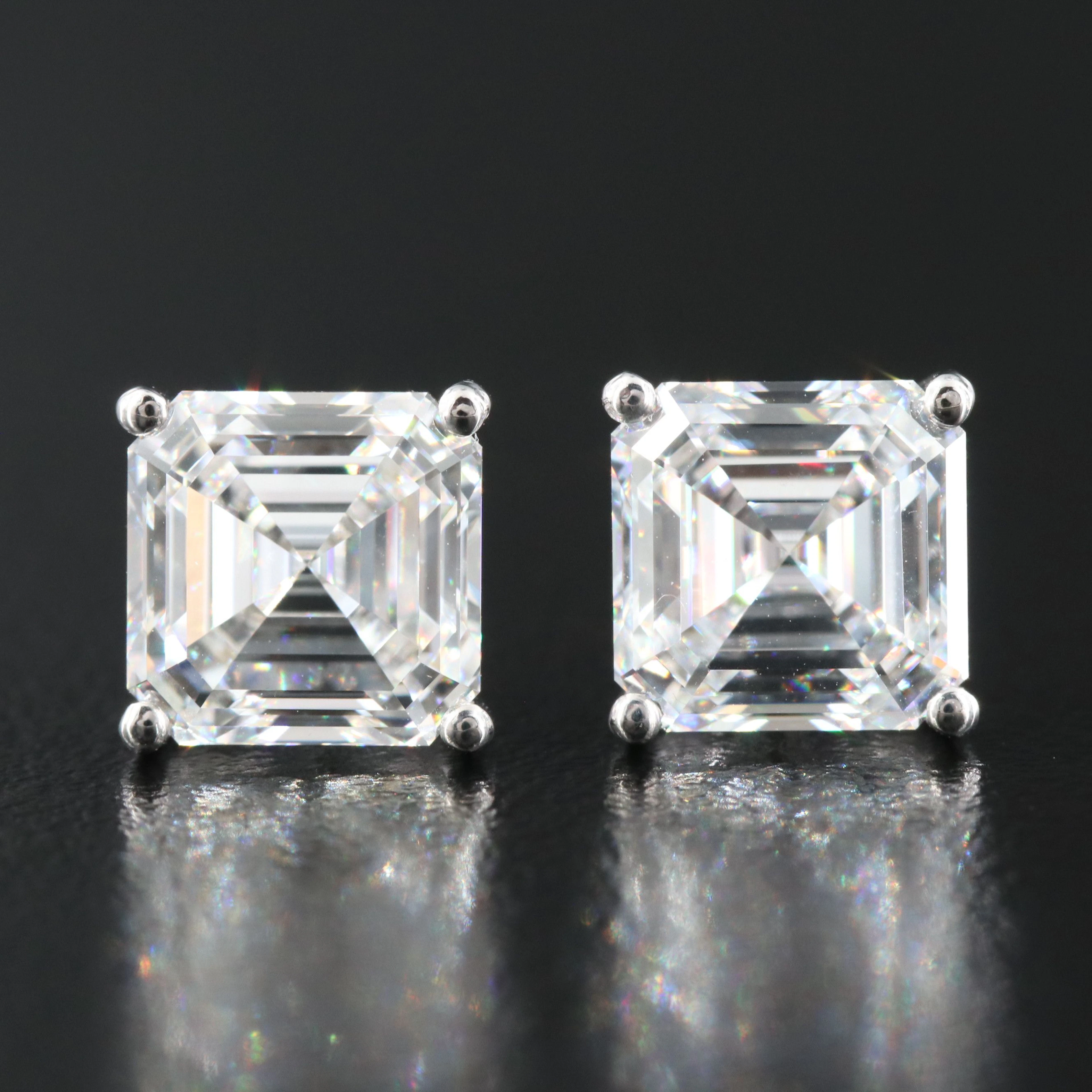 14K 4.19 CTW Lab Grown Diamond Stud Earrings with IGI Reports