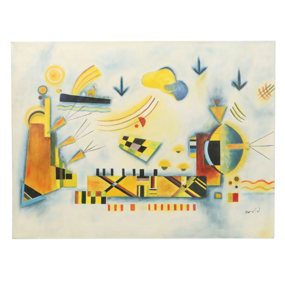 Oil Painting After Wassily Kandinsky "Mild Process"