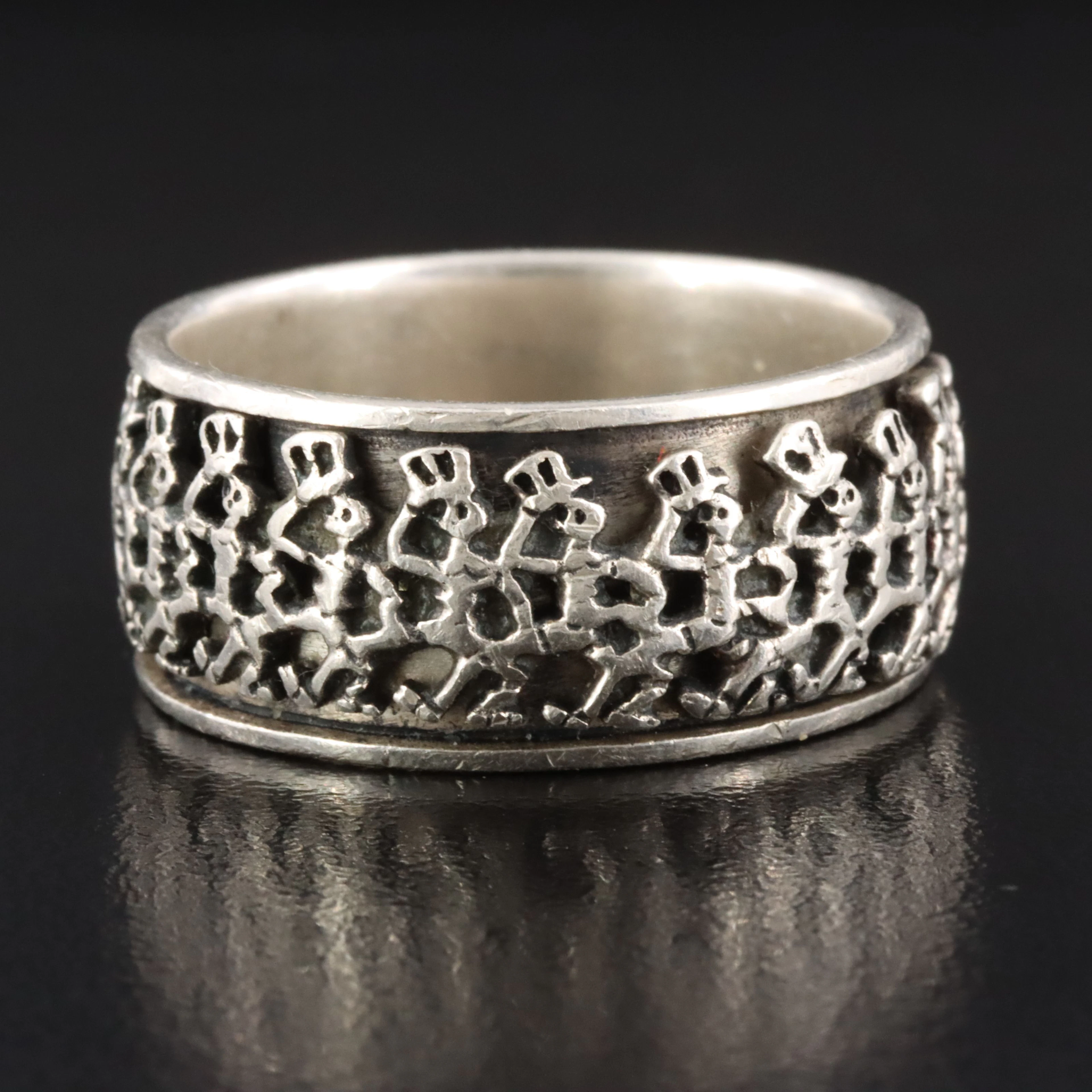Sterling Figural Spinner Ring
