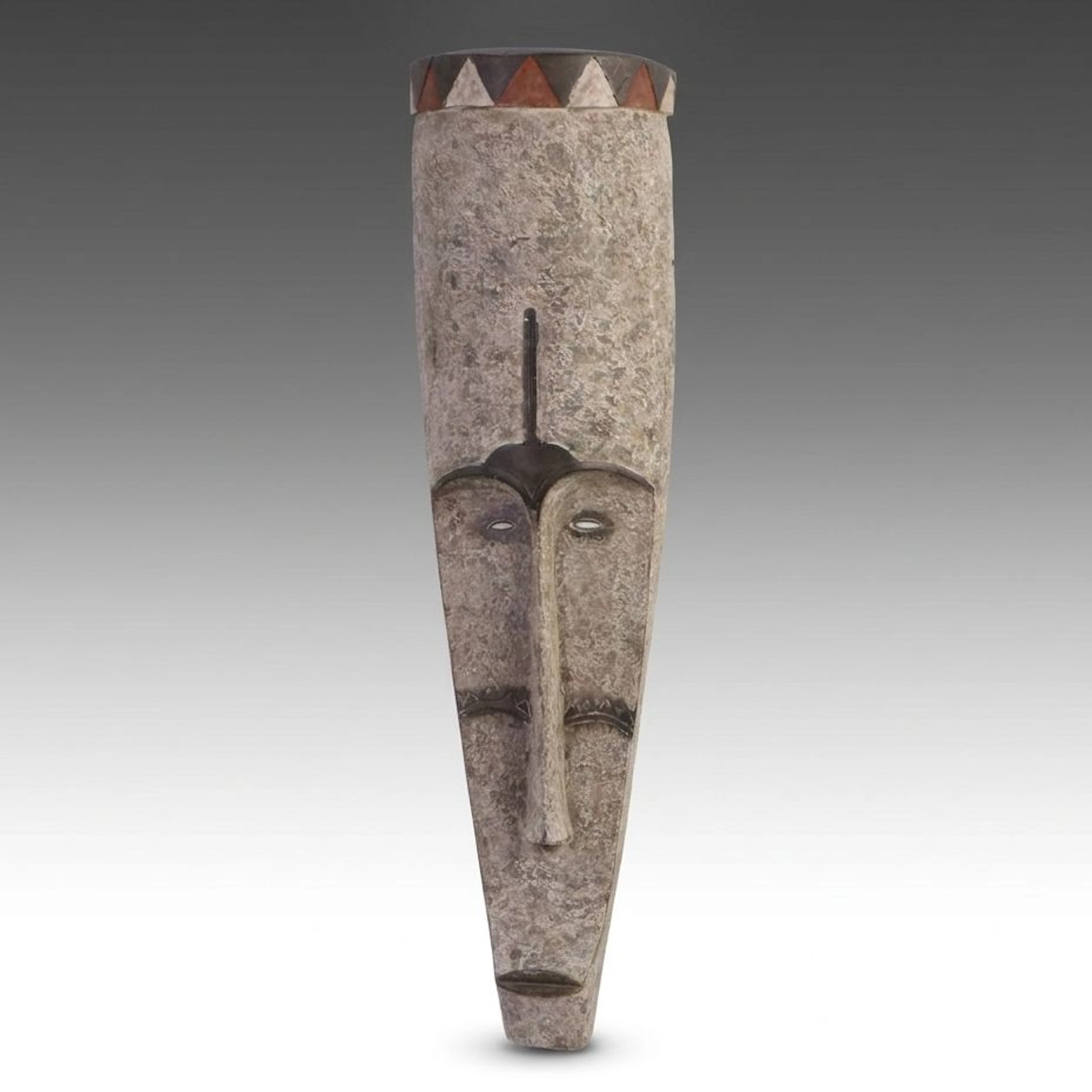 Central African Fang "Ngil" Carved Polychrome Wood Mask