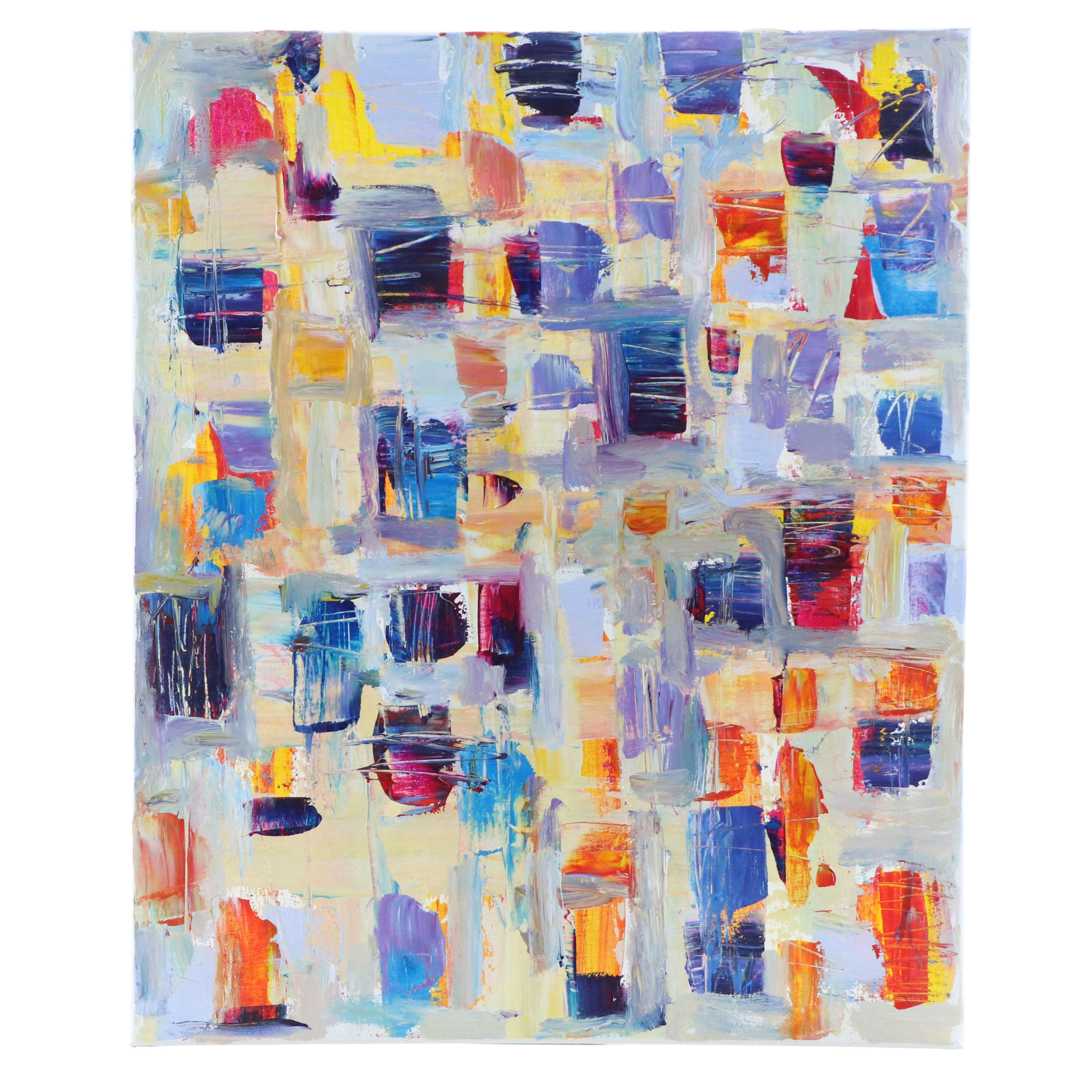 Leif Janek Abstract Acrylic Painting, 21st Century