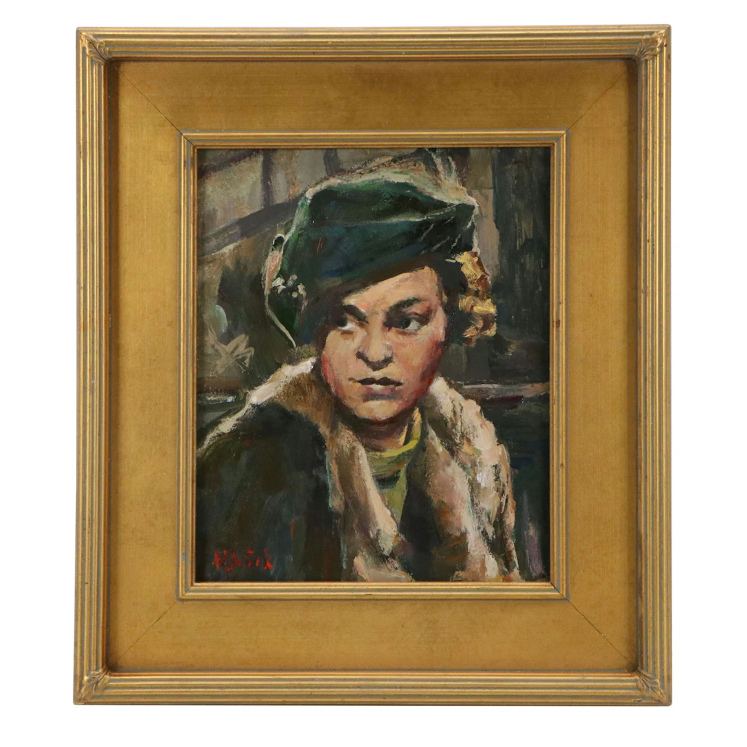 Kevin Kasik Oil Portrait Painting "Waiting for Her Date (She's Late)," 2026