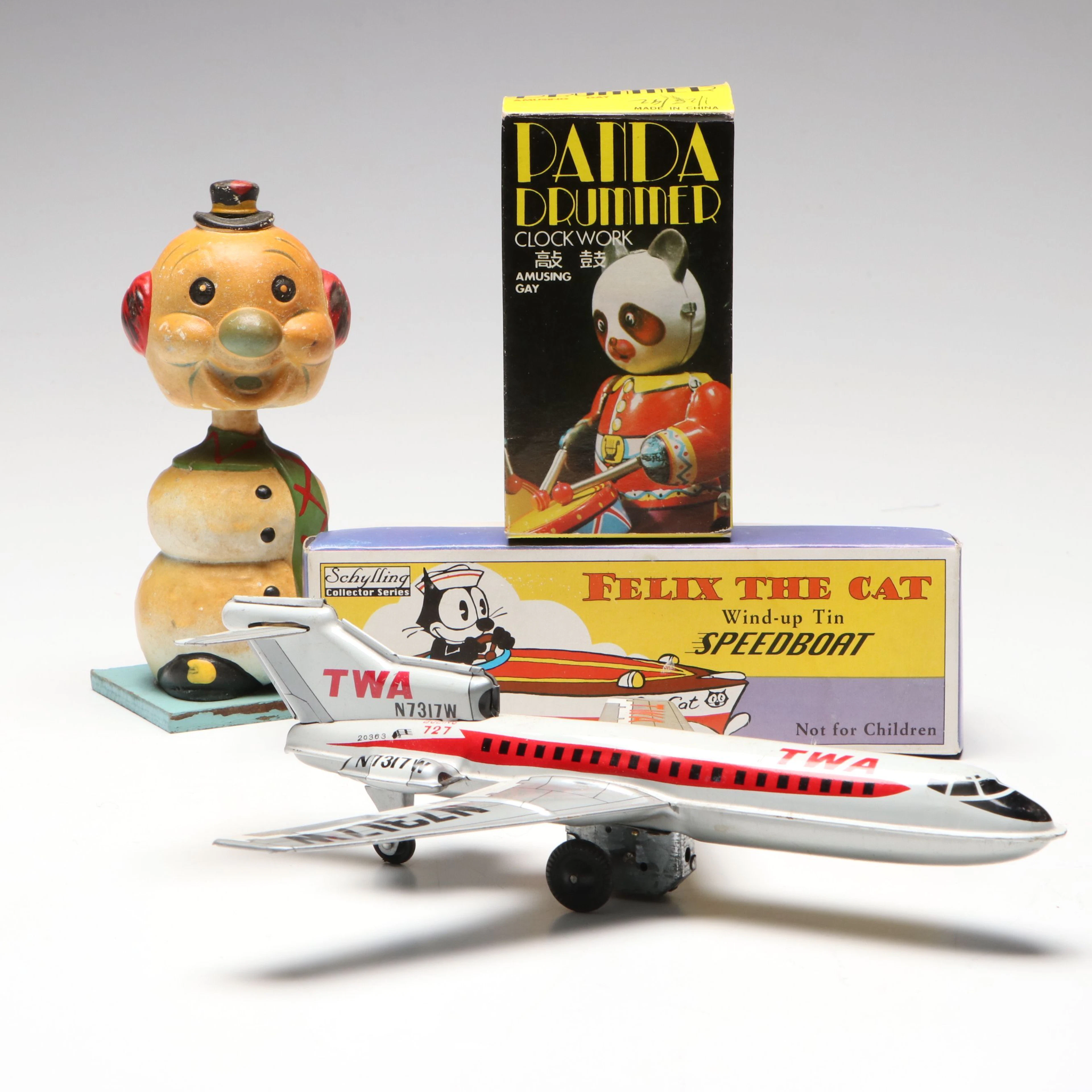 Schylling "Felix the Cat Speedboat" and More Toys, Mid-20th Century