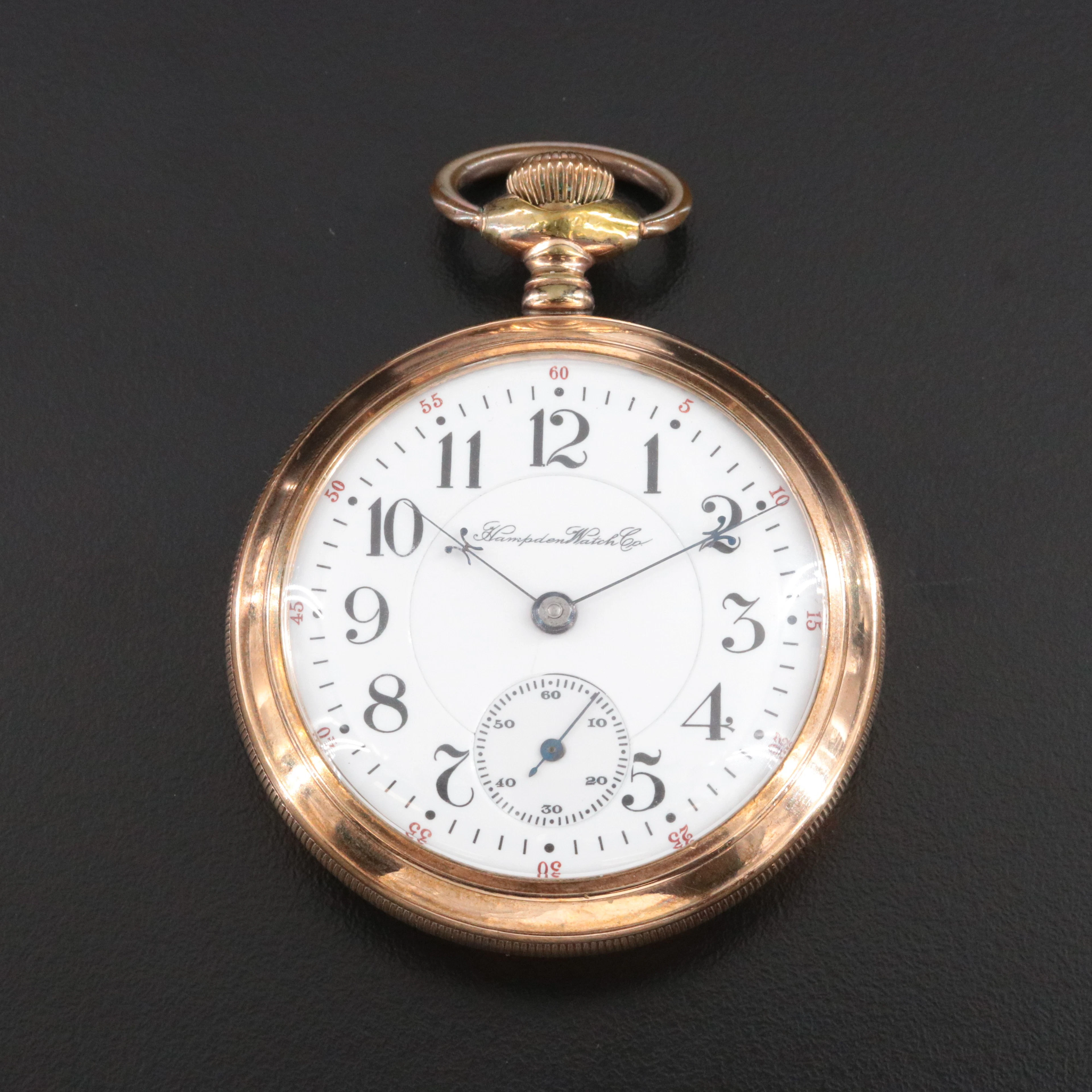 Hampden Watch Co. "New Railway" Open Face Pocket Watch c.1895