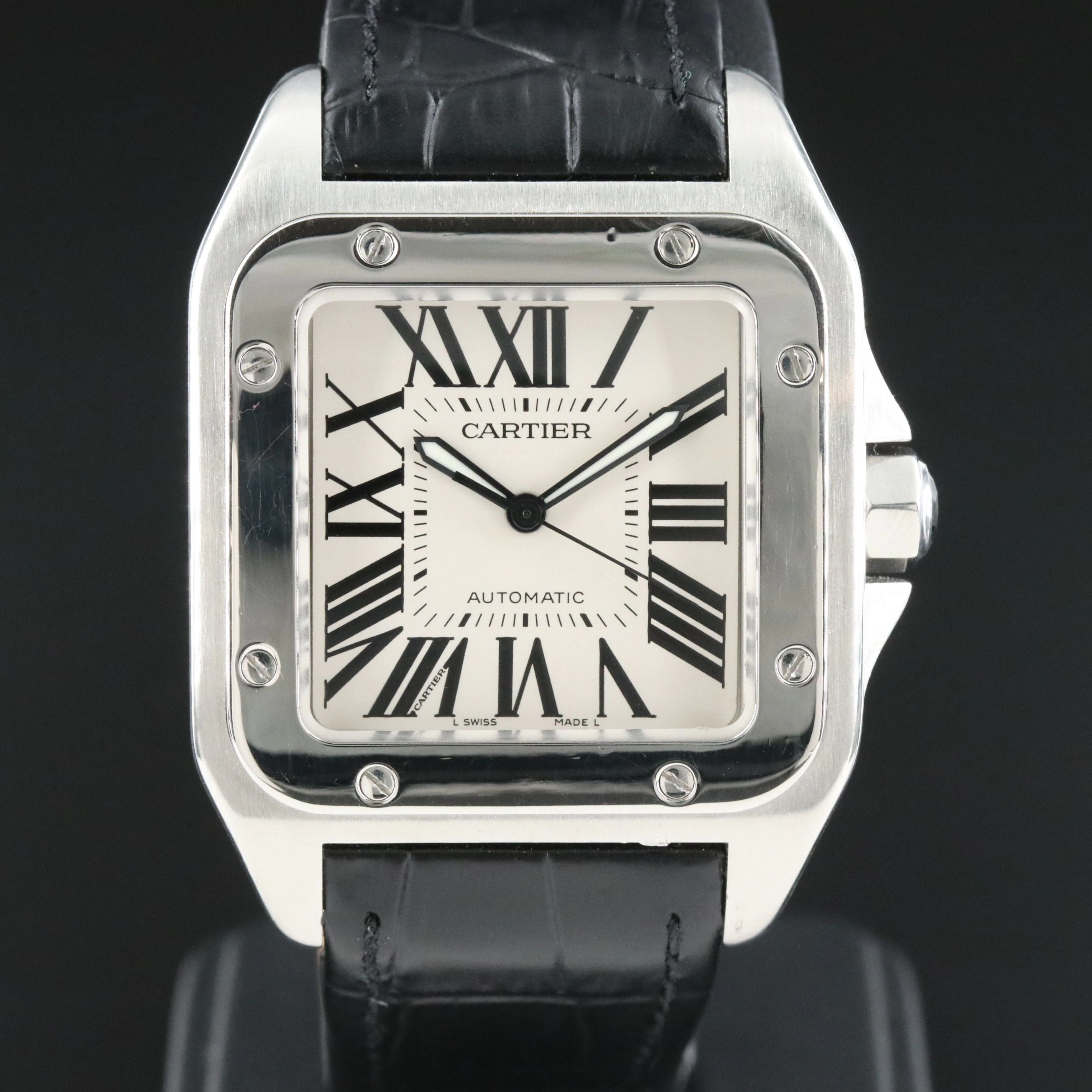 Cartier Santos 100 Large Steel Automatic Watch Model W20073X8
