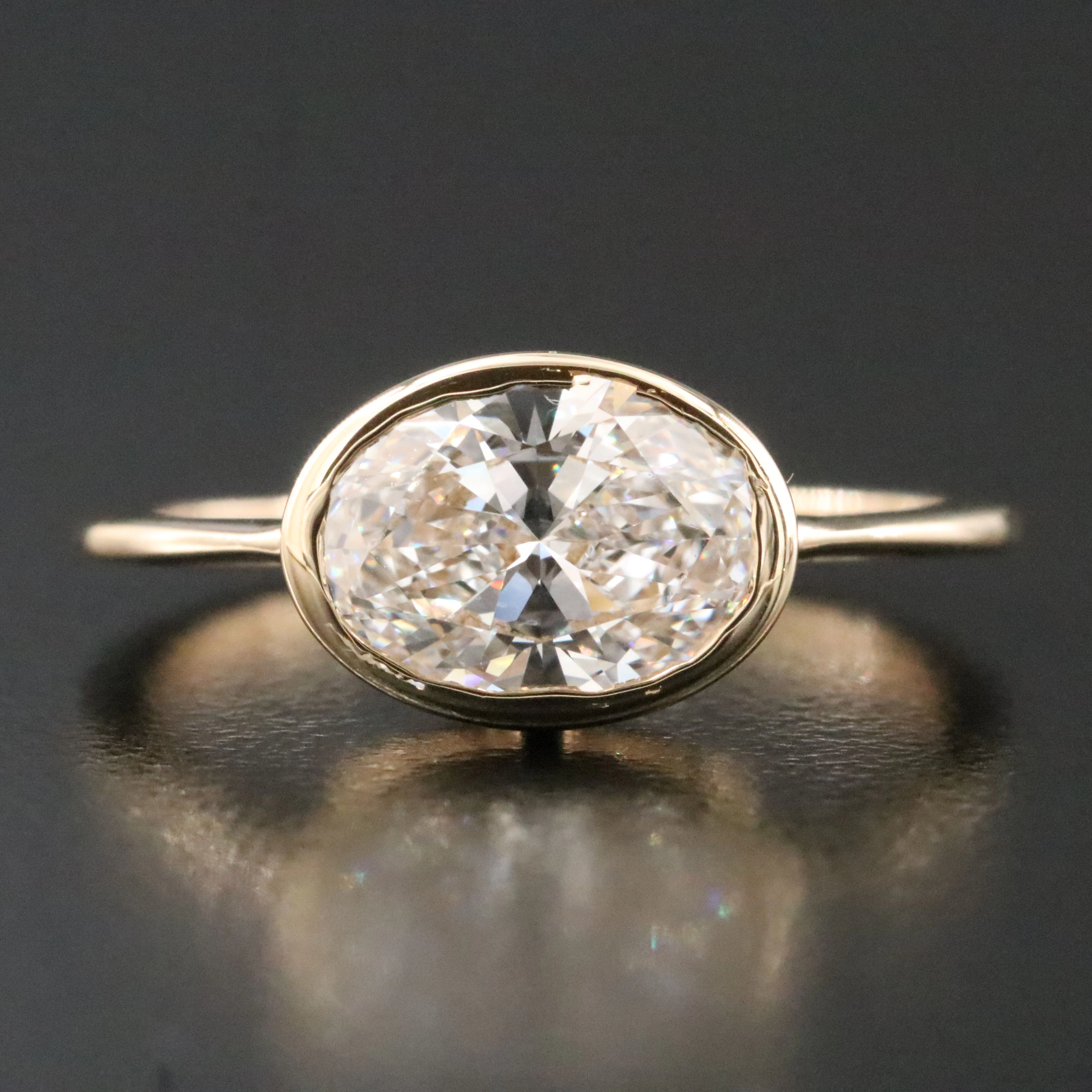14K 1.44 CT Lab Grown Diamond Solitaire Ring with IGI Report