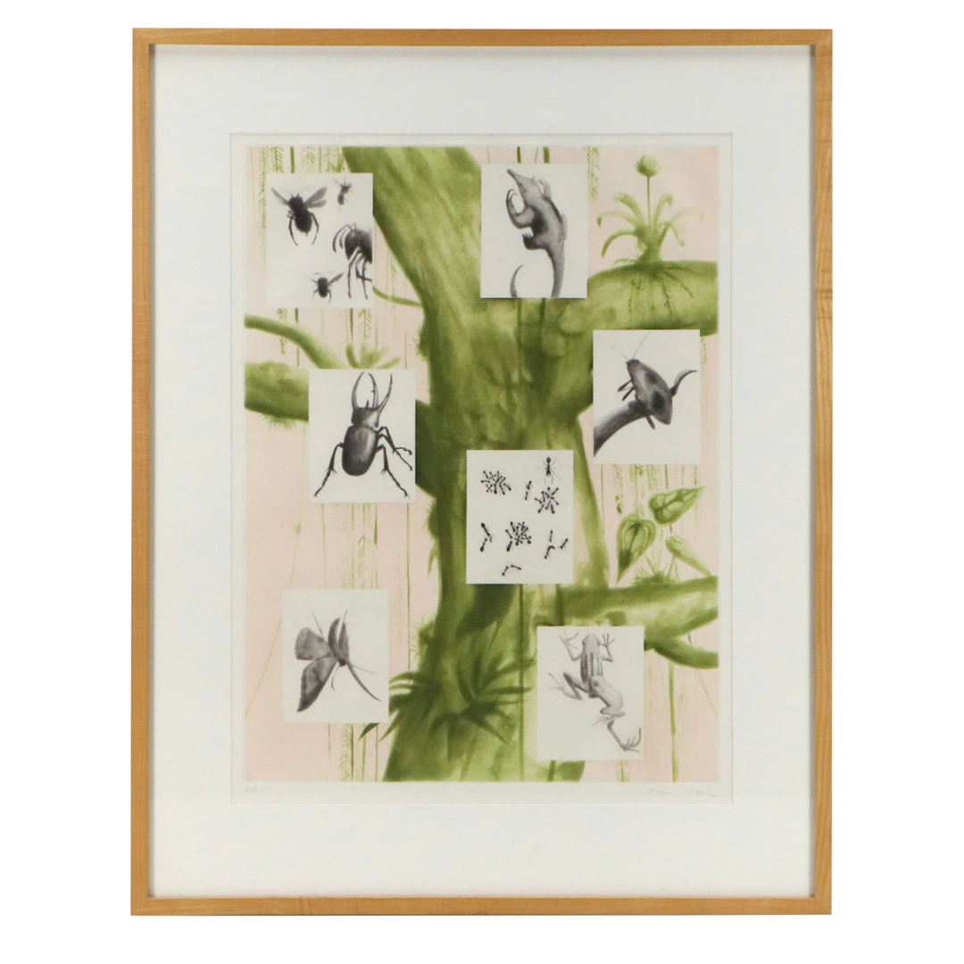 Alexis Rockman Aquatint Etching "Untitled (Tree)," 1996