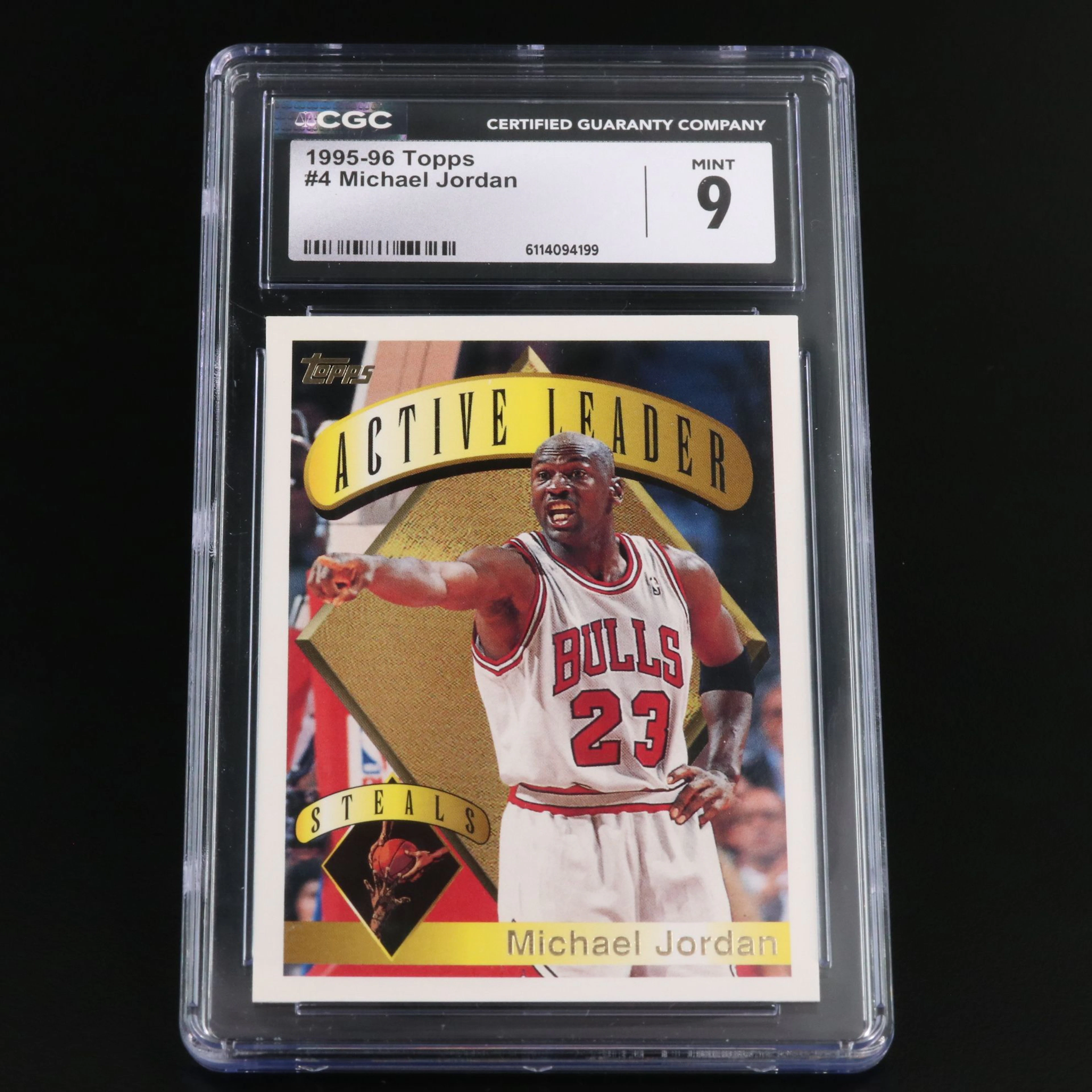1995-96 Topps Michael Jordan Chicago Bulls Basketball Card Graded CGC 9