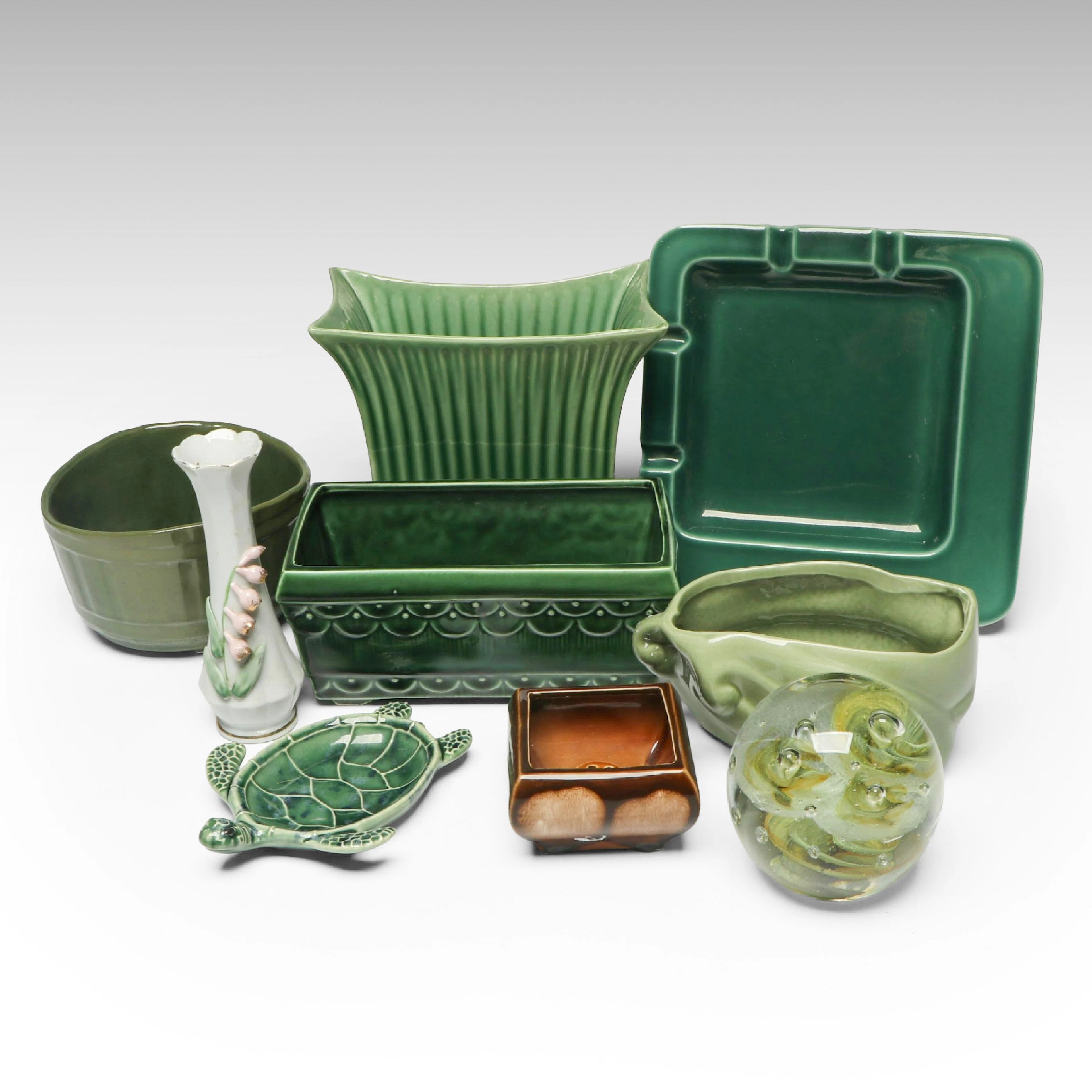 Rookwood Pottery MCM Ceramic Ashtray with Vases, Planters and More Décor