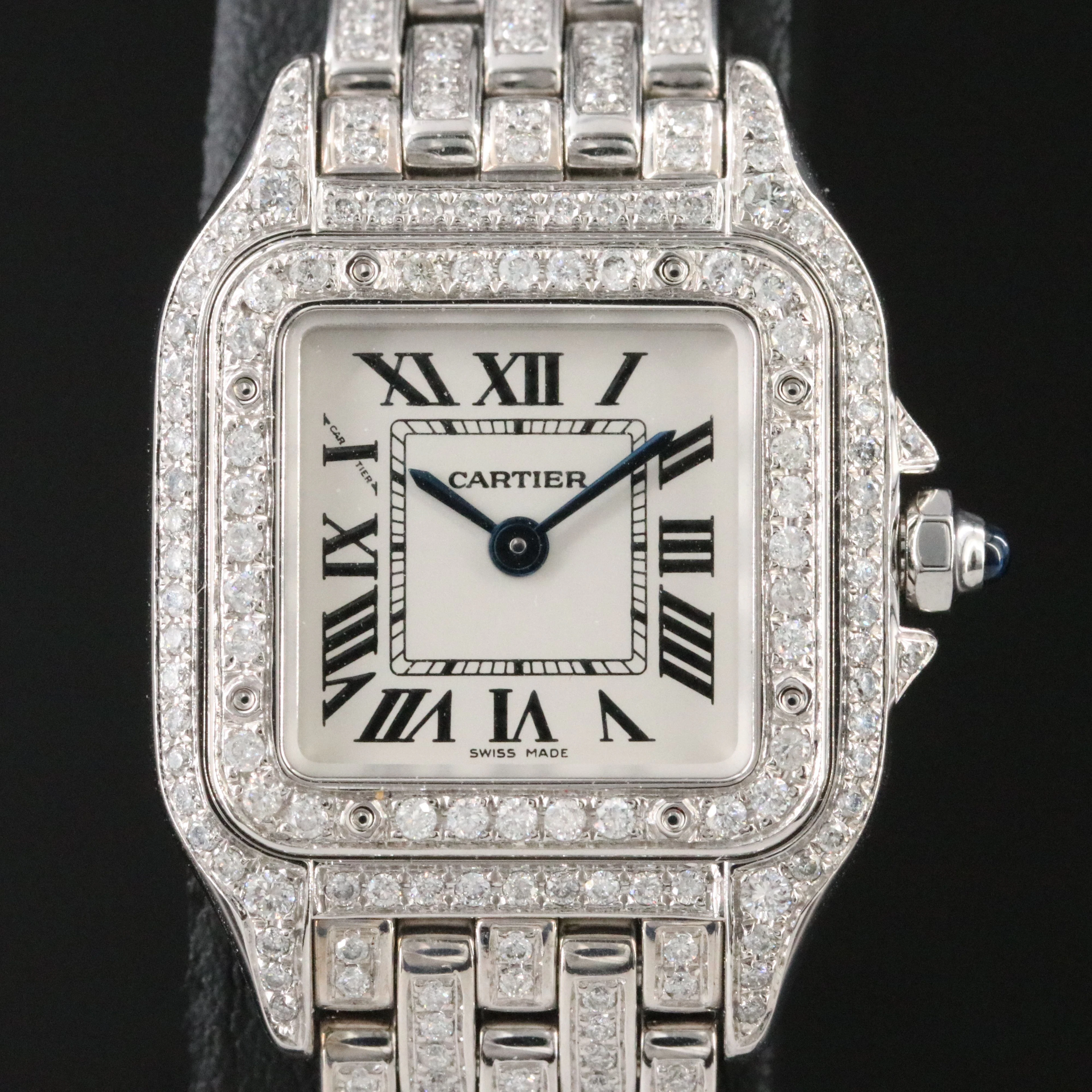Cartier Panthère De Cartier 3.77 CTW Diamond Steel Quartz Watch WSPN0006