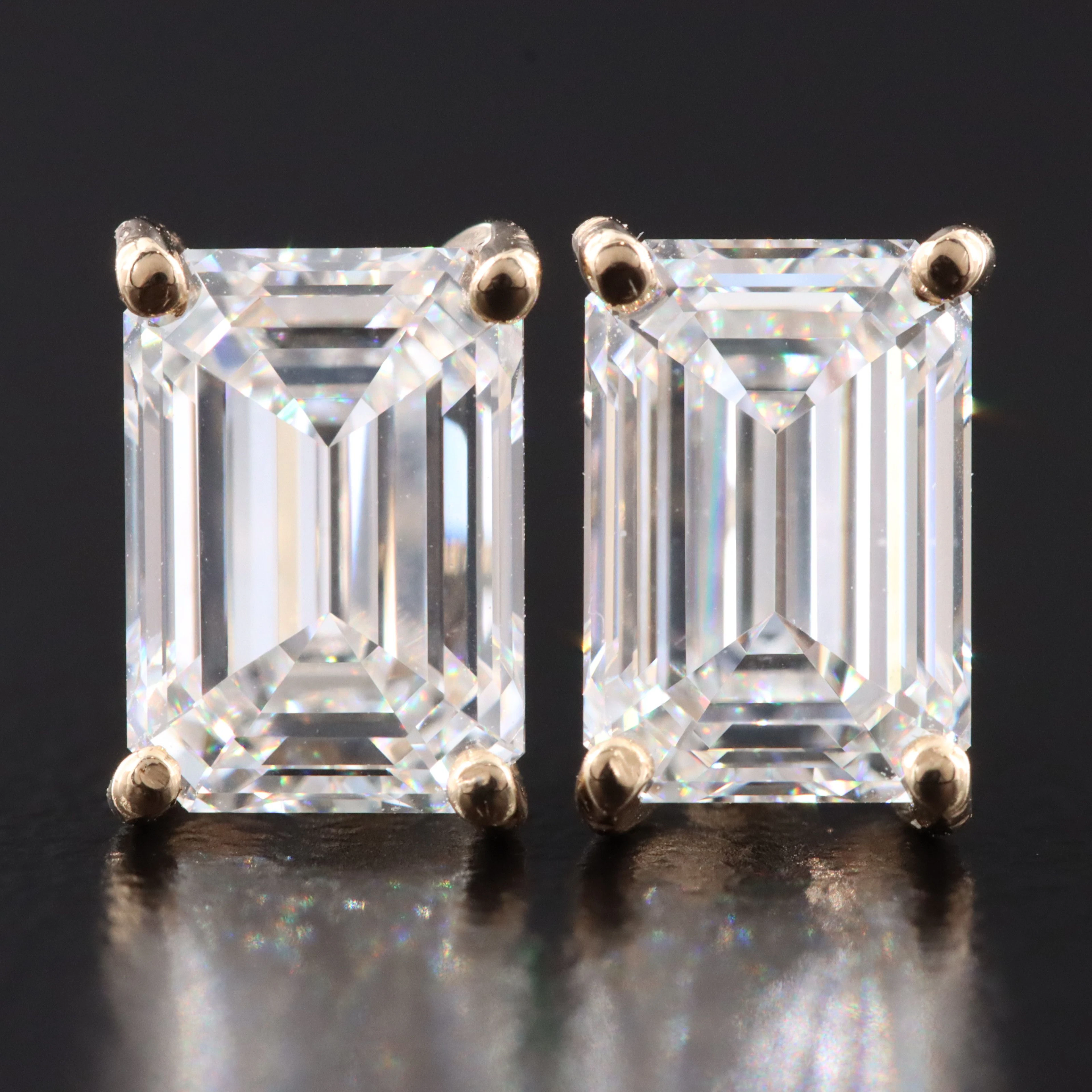 14K 2.88 CTW Lab Grown Diamond Earrings with IGI Reports