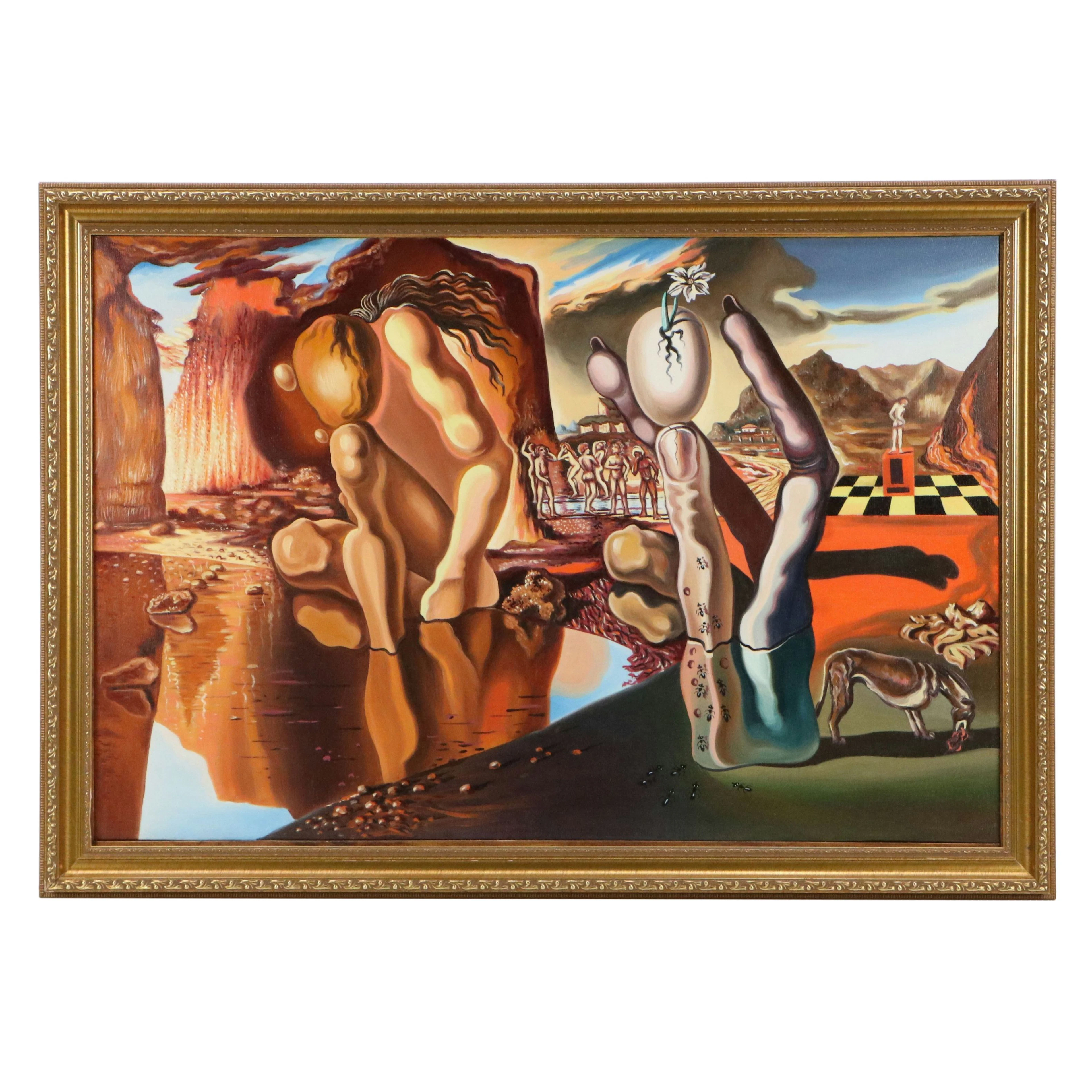 Copy Oil Painting After Salvador Dalí "Metamorphosis of Narcissus"