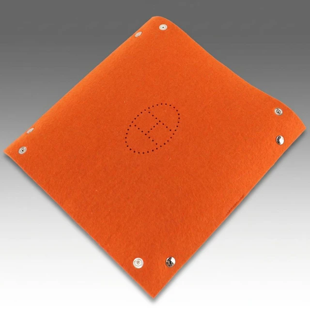 Hermès Mises et Relances Change Tray in Orange Felt