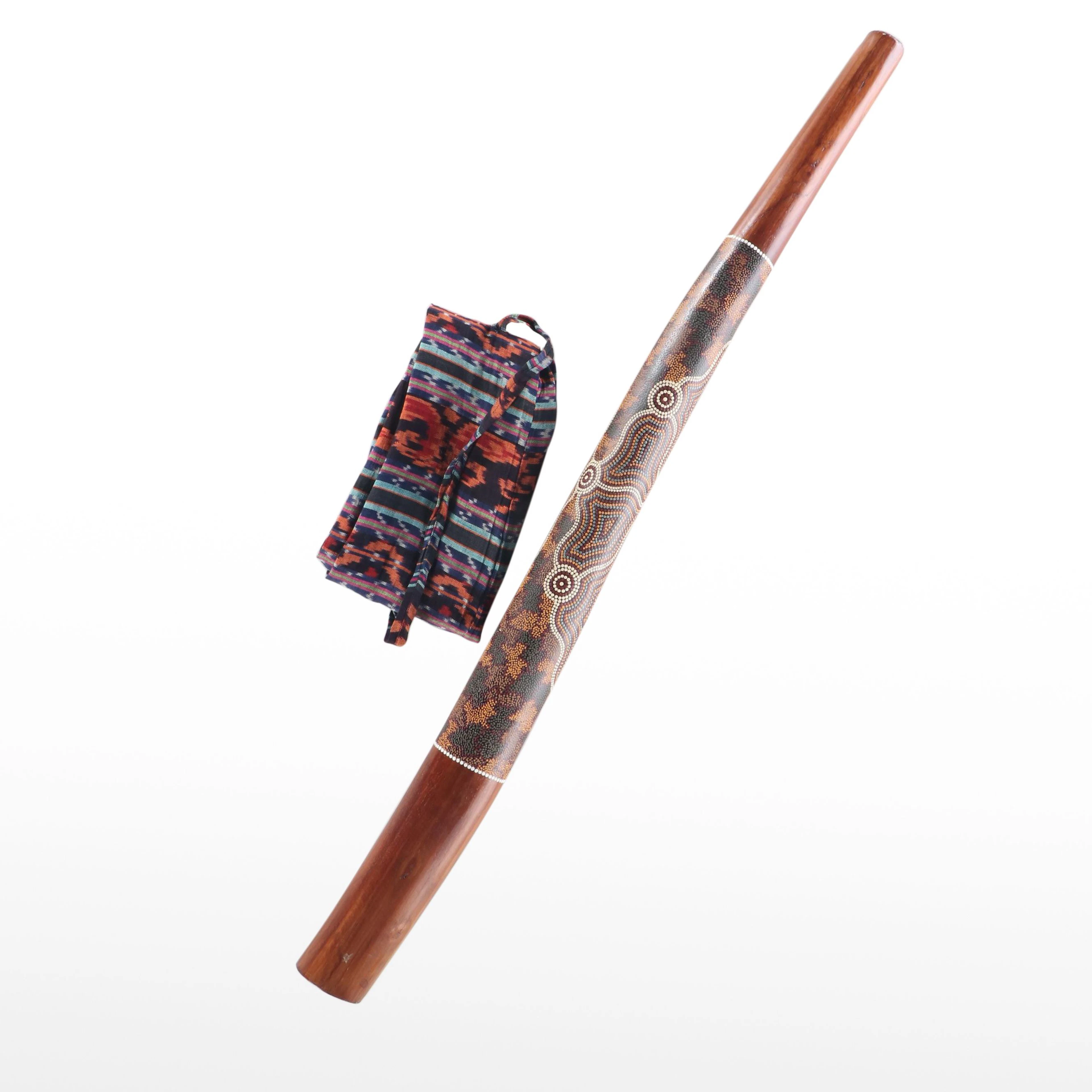 Australian Aboriginal Style Painted Hardwood Didgeridoo