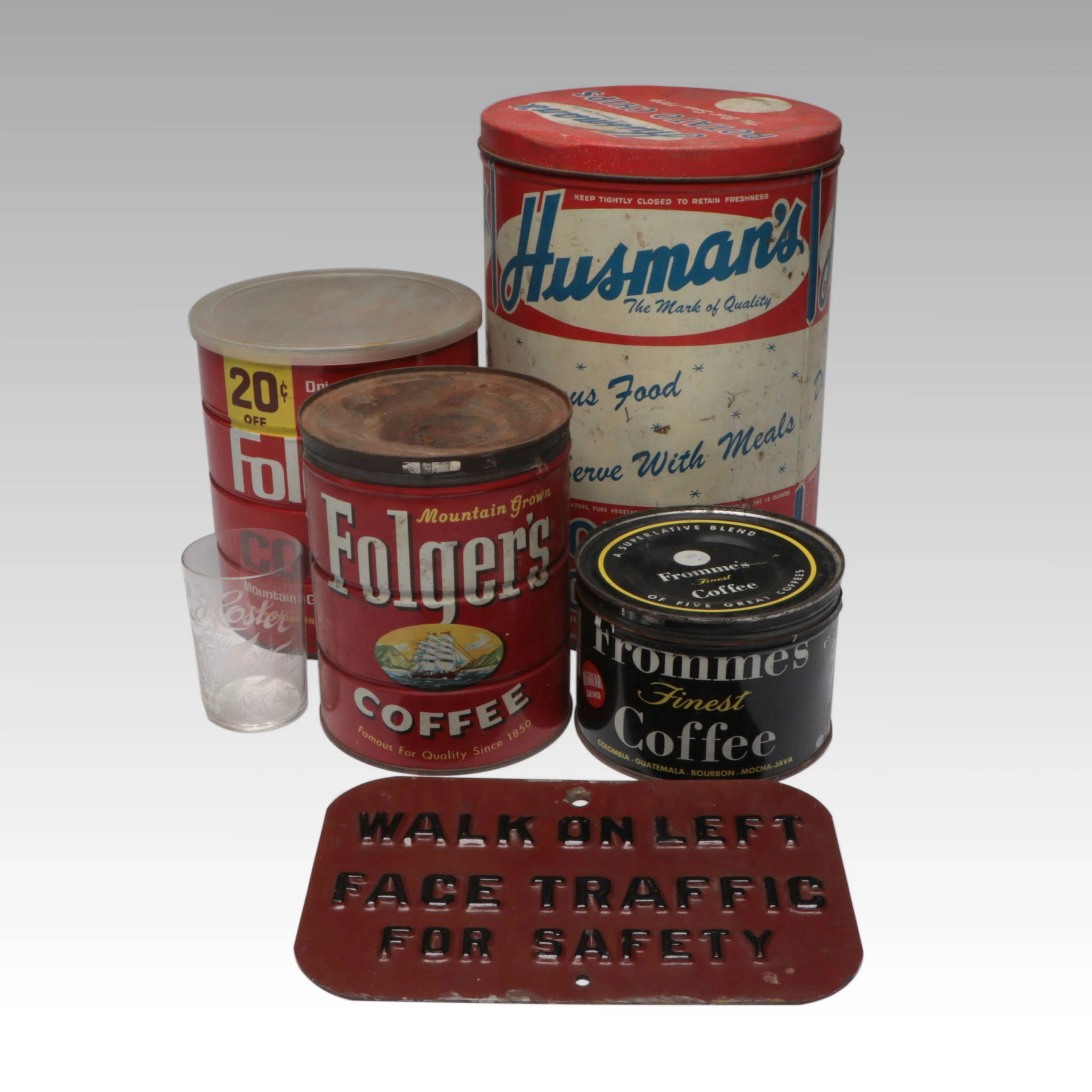 Folger's, Fromme's and Other Vintage Coffee and Food Tins