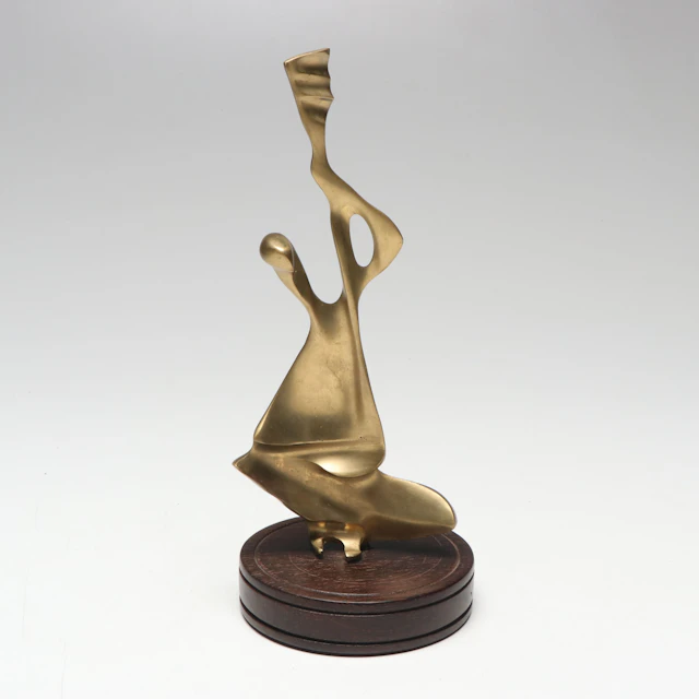 Mid Century Modern Brass Abstract Musician