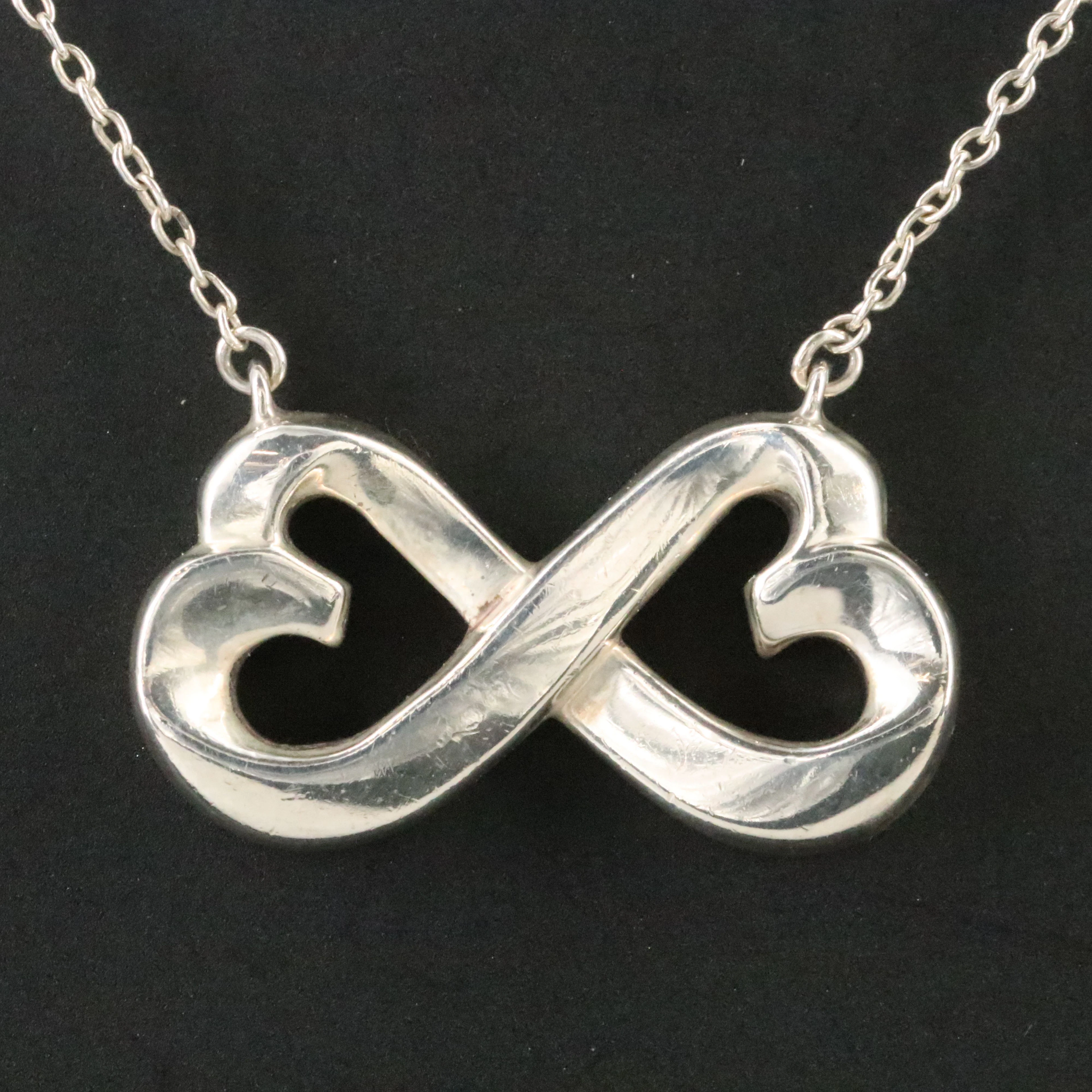 Paloma Picasso for Tiffany & Co. Loving Heart Sterling Infinity Necklace