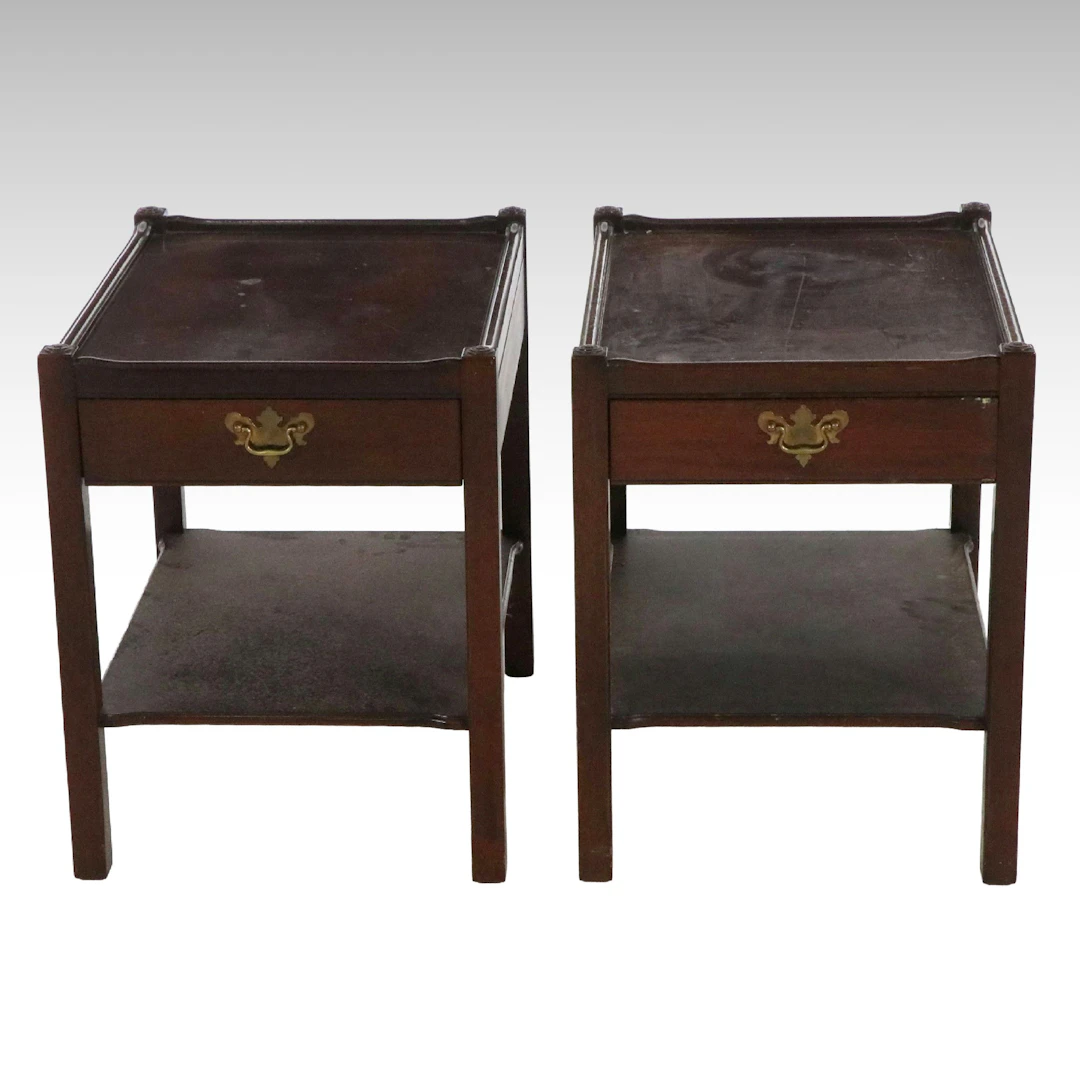 Pair of Hickory Chair Company "Historical James River Plantation" End Tables