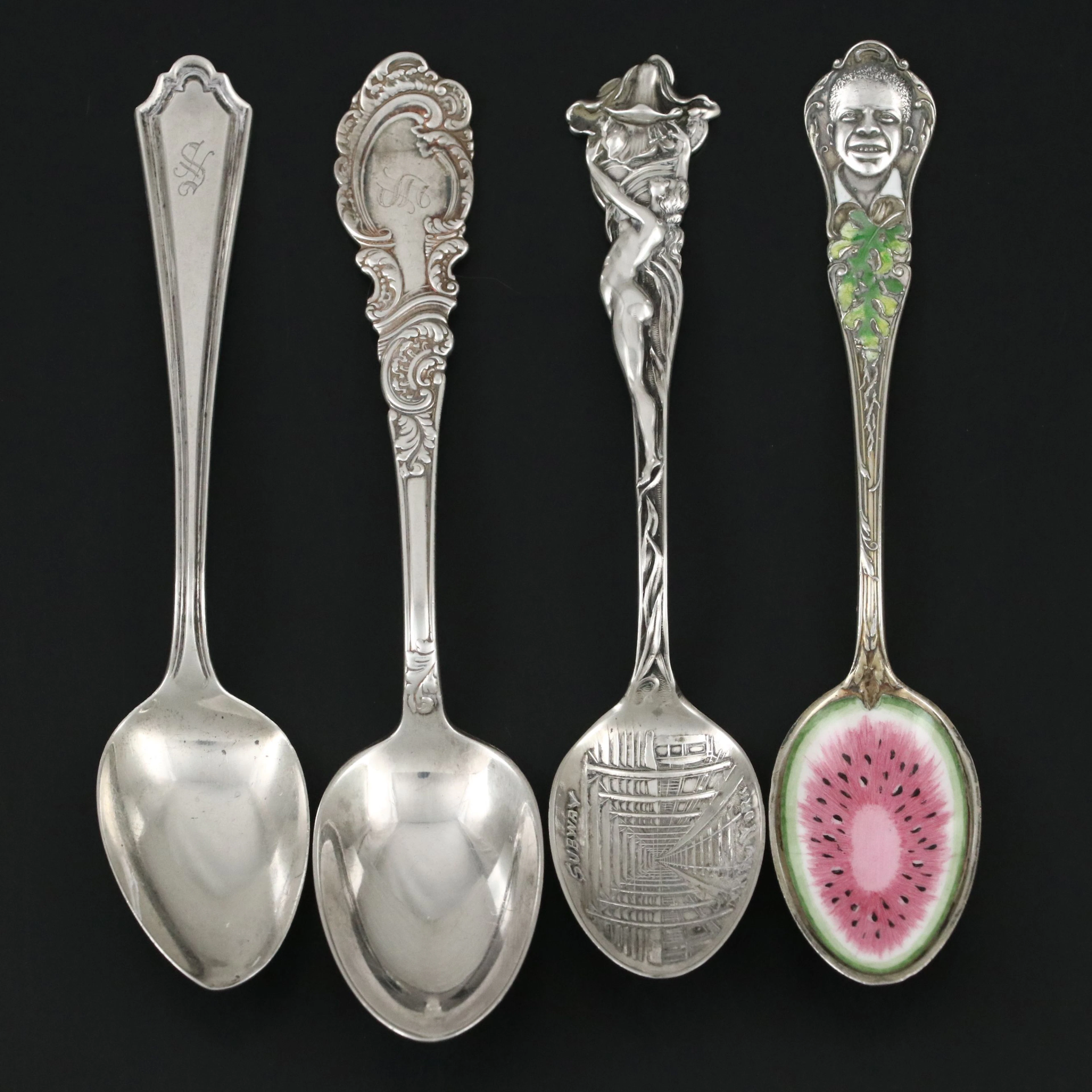 Art Nouveau Sterling Silver New York Subway Souvenir Spoon and More