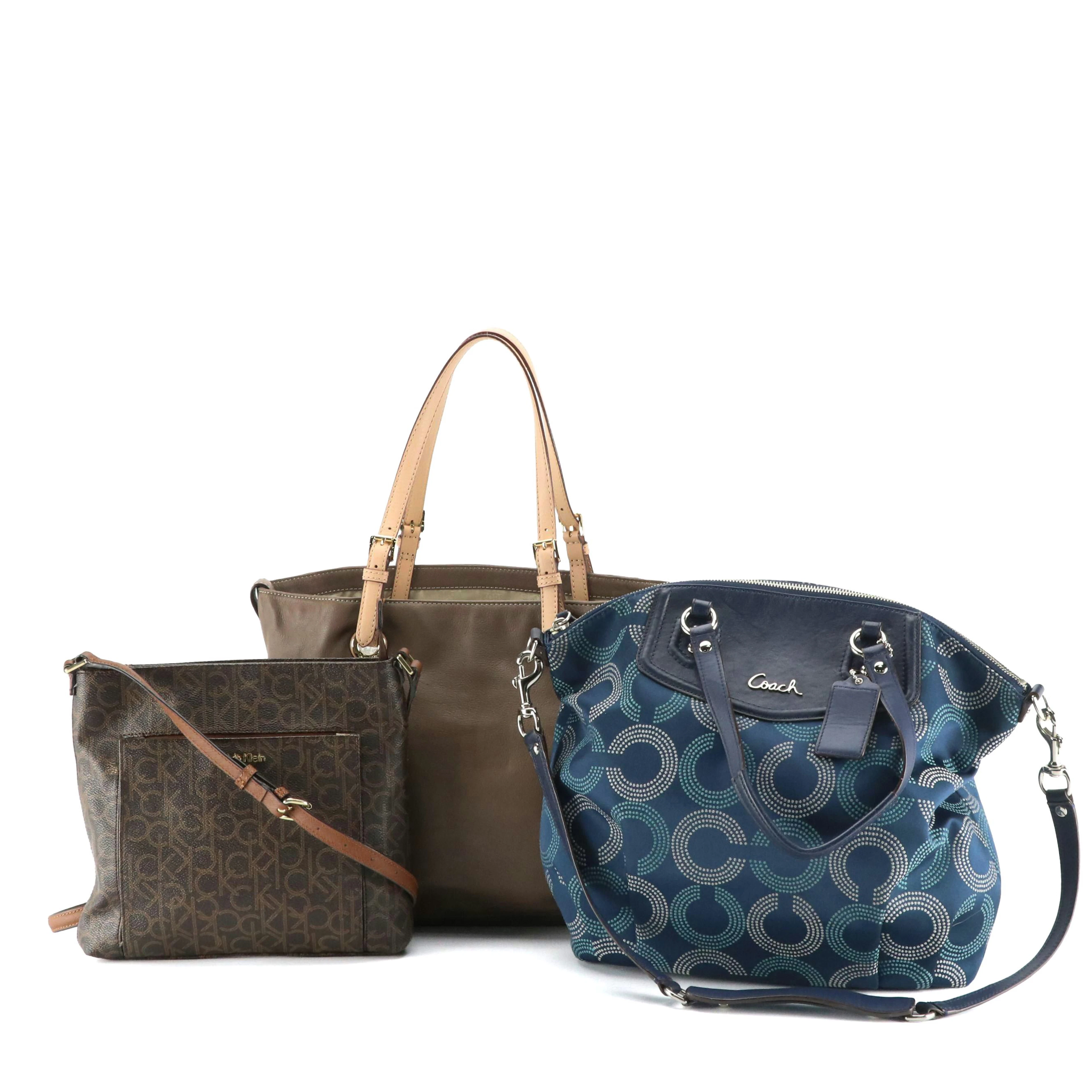 Coach Blue Ashley Dotted OP Art North South Bag, Calvin Klein Crossbody & More