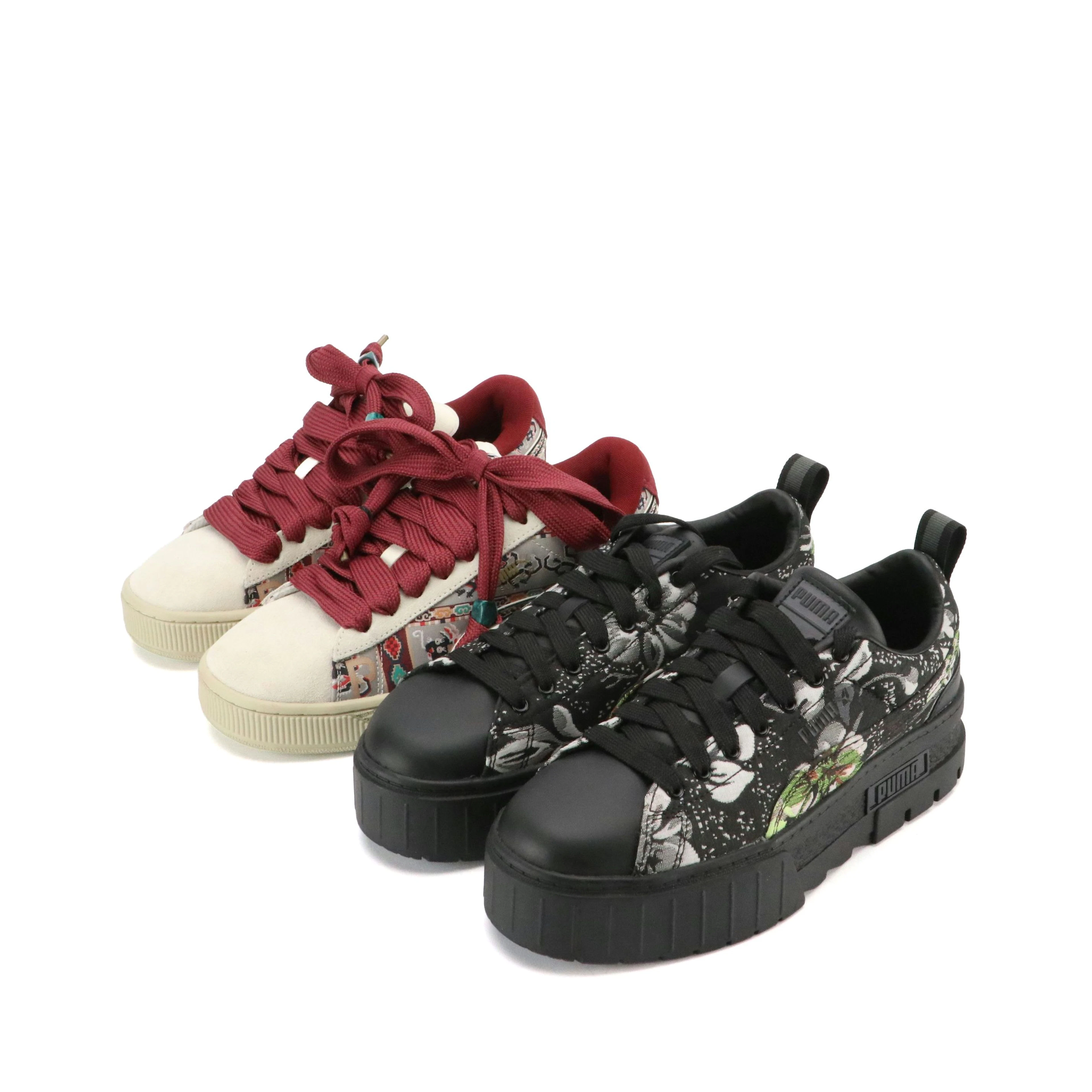Puma XL BZ "Year of The Dragon" Sneakers & "Mayze" Dark Floral Canvas Sneakers