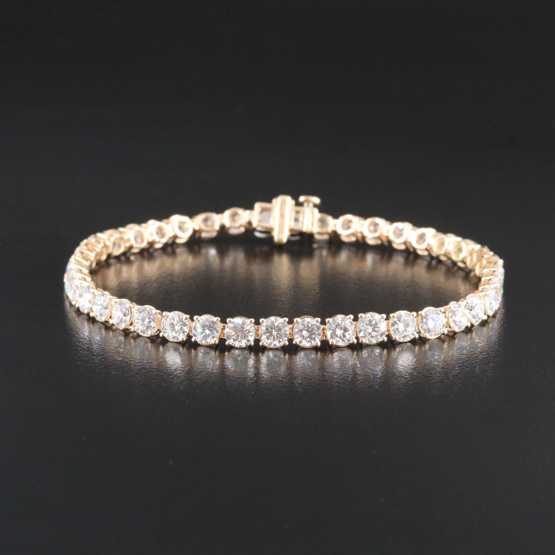 14K 10.10 CTW Lab Grown Diamond Line Bracelet