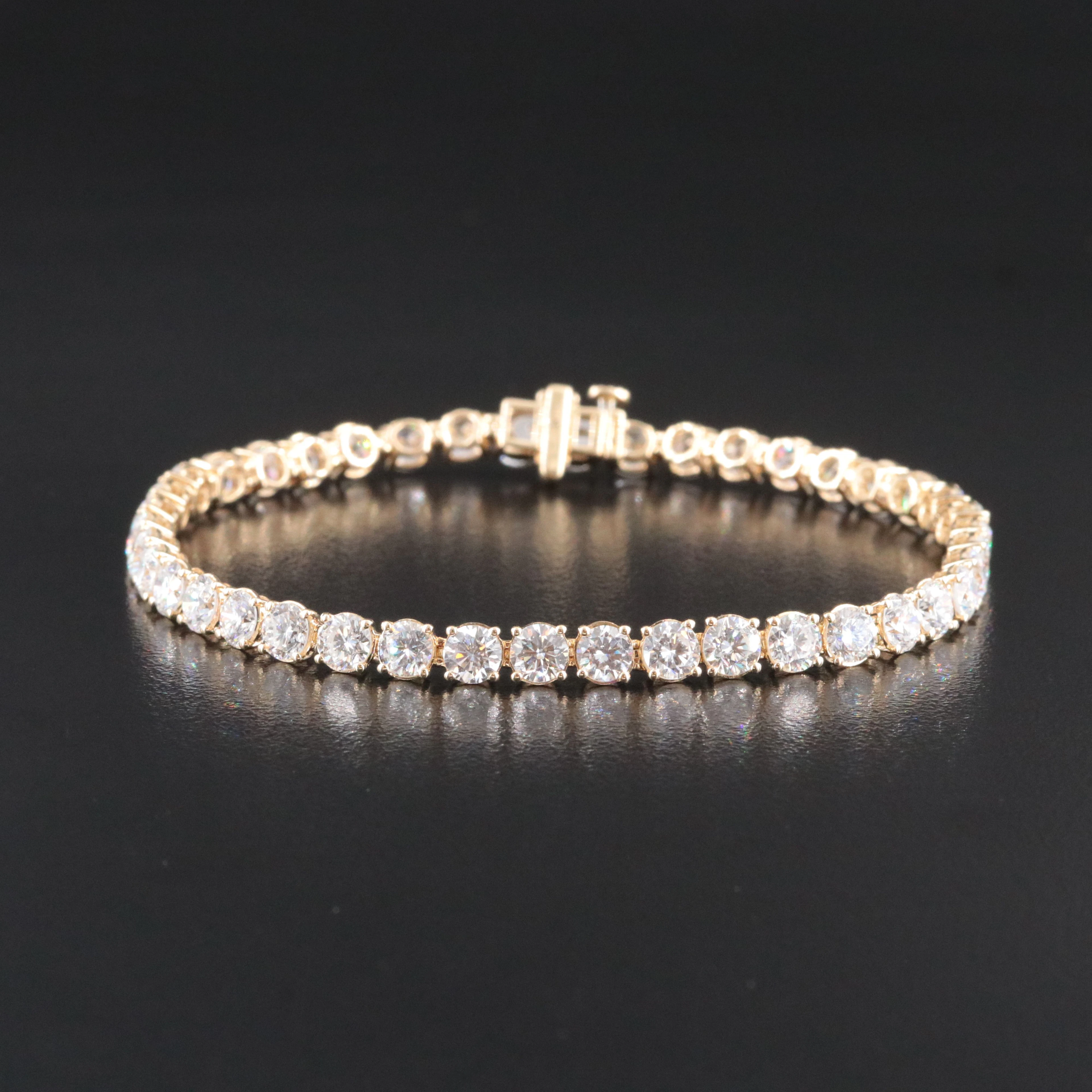 14K 10.10 CTW Lab Grown Diamond Line Bracelet