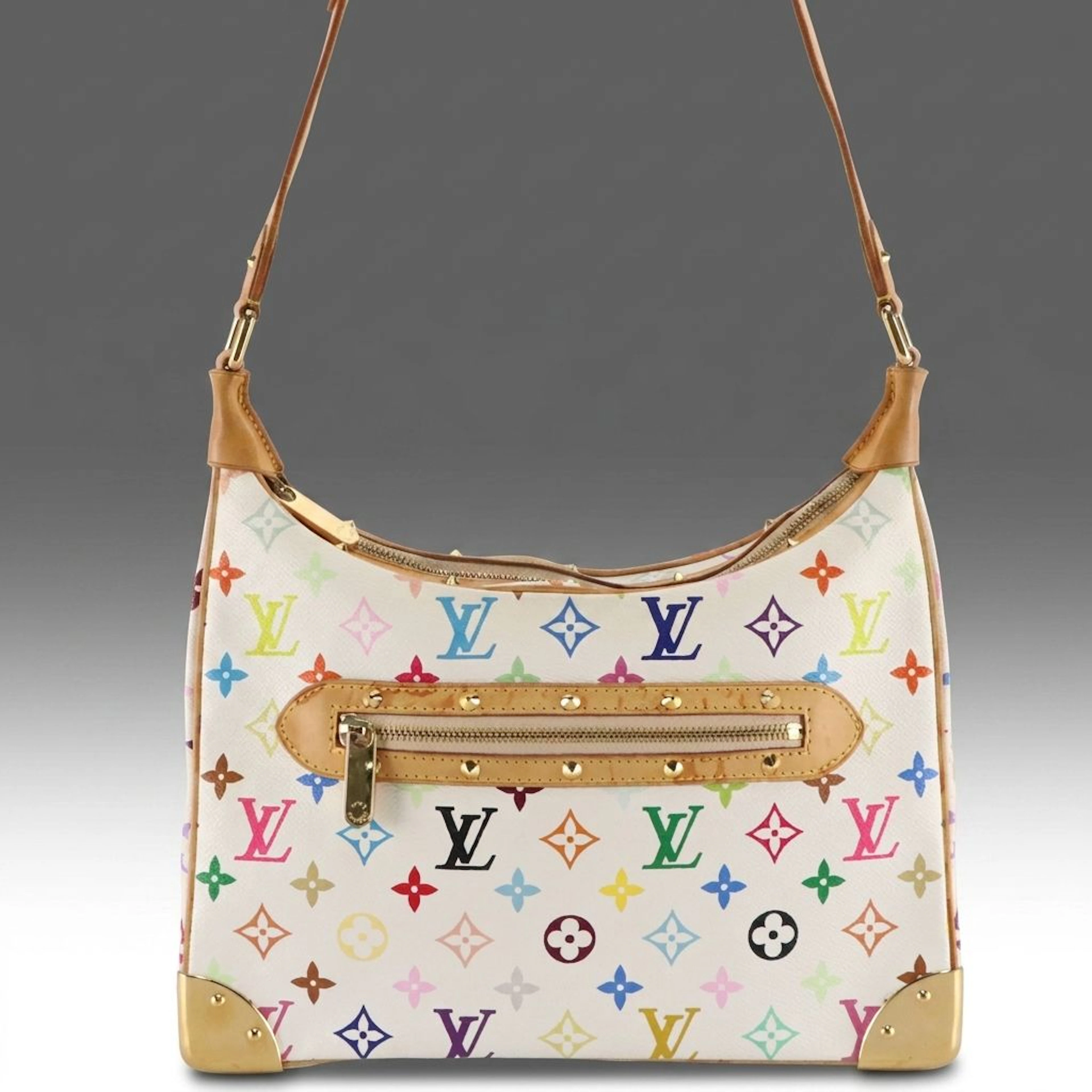 Louis Vuitton x Takashi Murakami Boulogne Bag in Multicolore Monogram Canvas