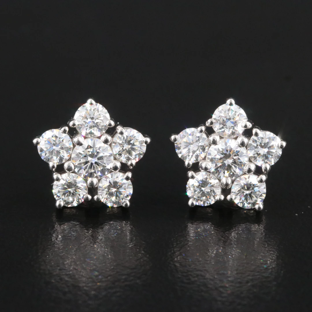 Platinum 2.08 CTW Diamond Earrings
