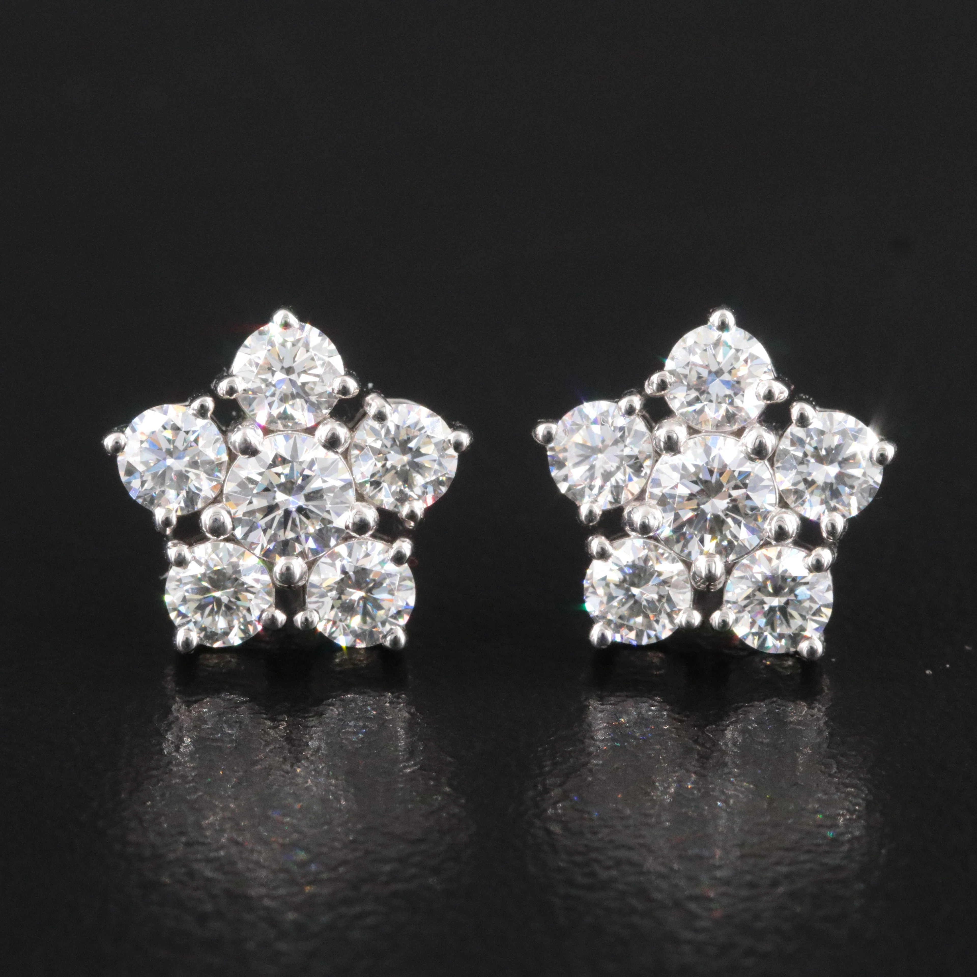 Platinum 2.08 CTW Diamond Earrings
