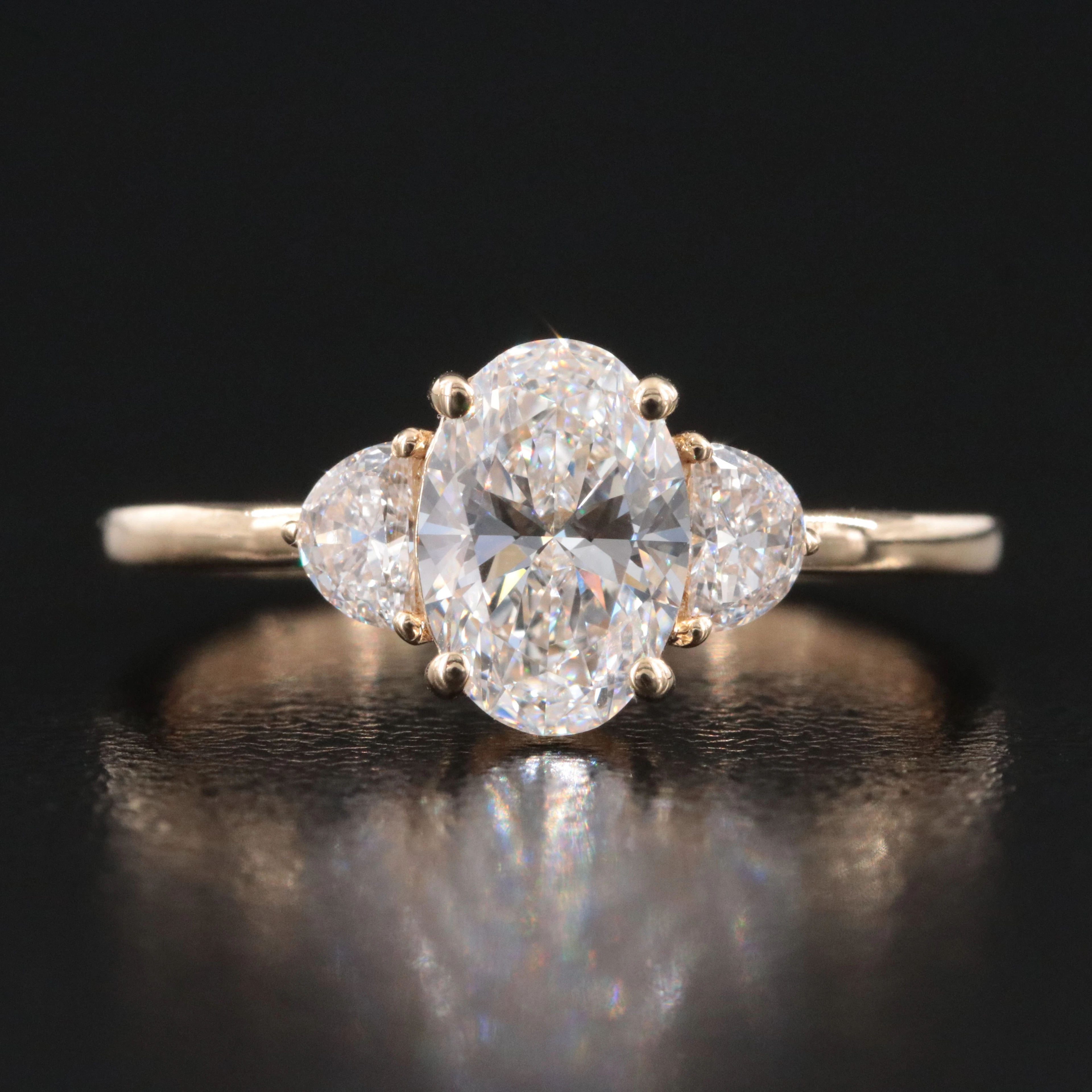 14K 1.26 CTW Lab Grown Diamond Ring with IGI Report