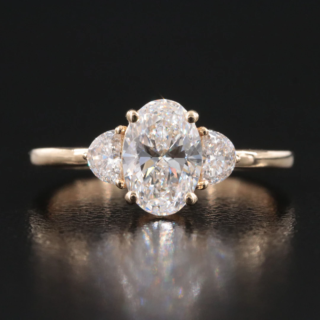 14K 1.26 CTW Lab Grown Diamond Ring with IGI Report