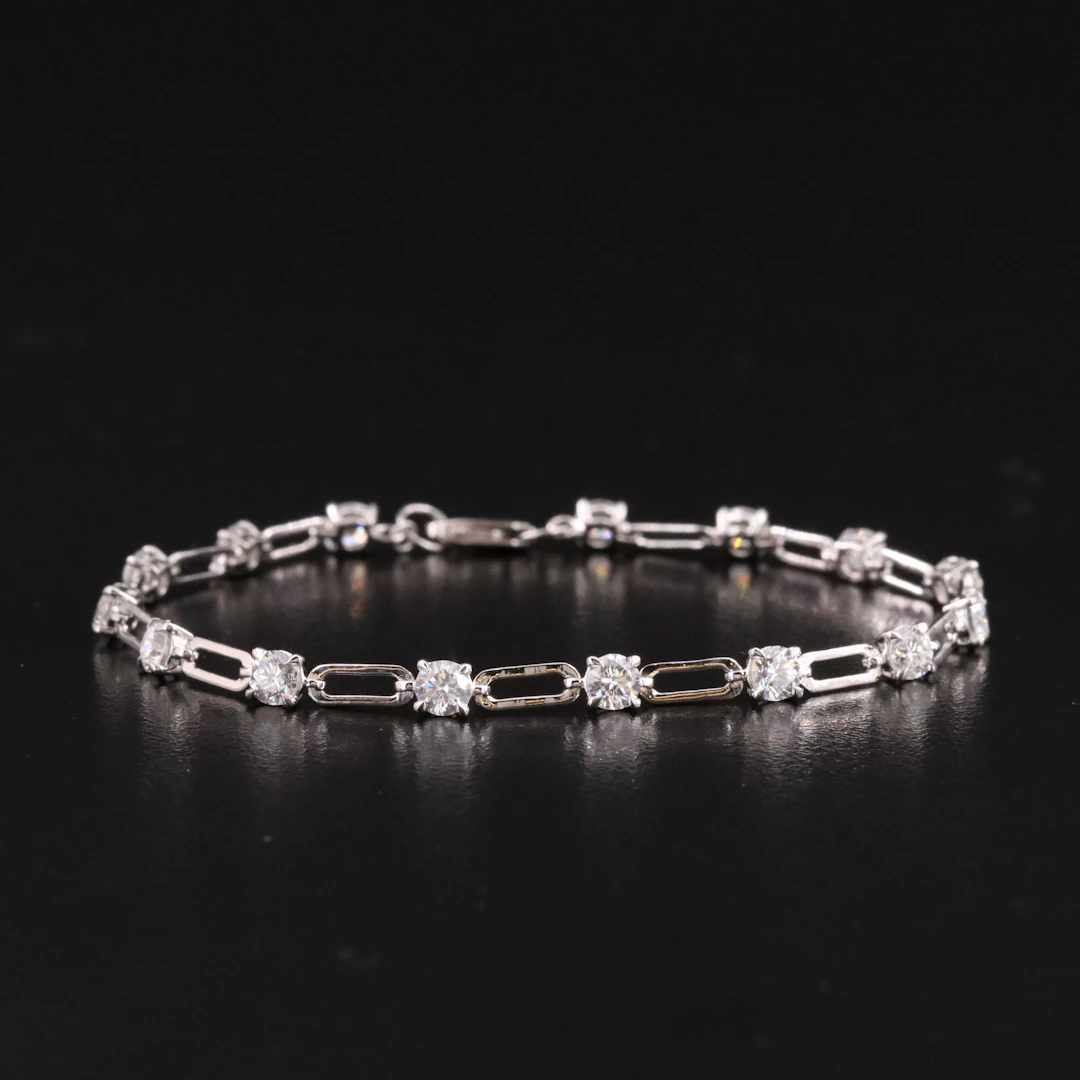 14K 3.00 CTW Lab Grown Diamond Bracelet with IGI Report