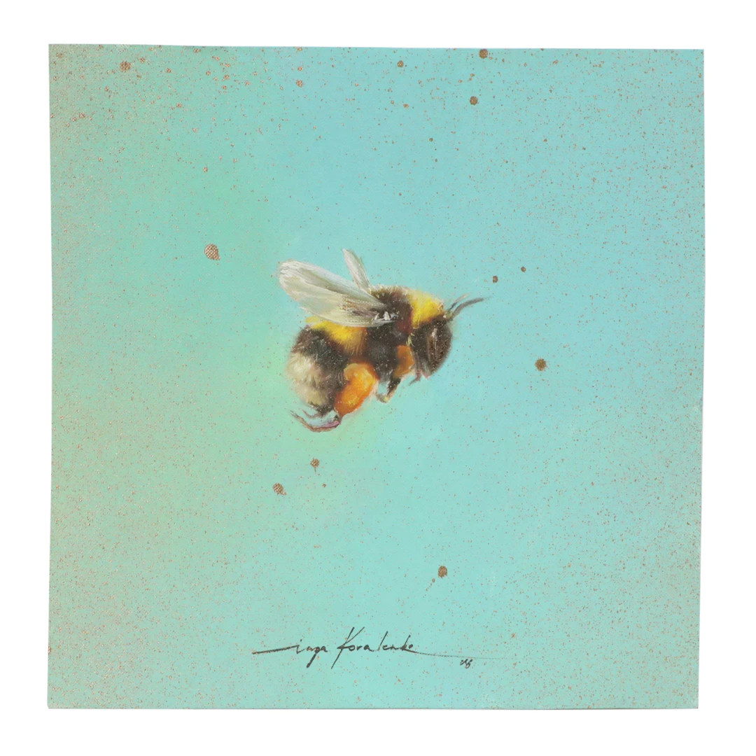 Inga Kovalenko Oil Painting of Bumblebee, 2026