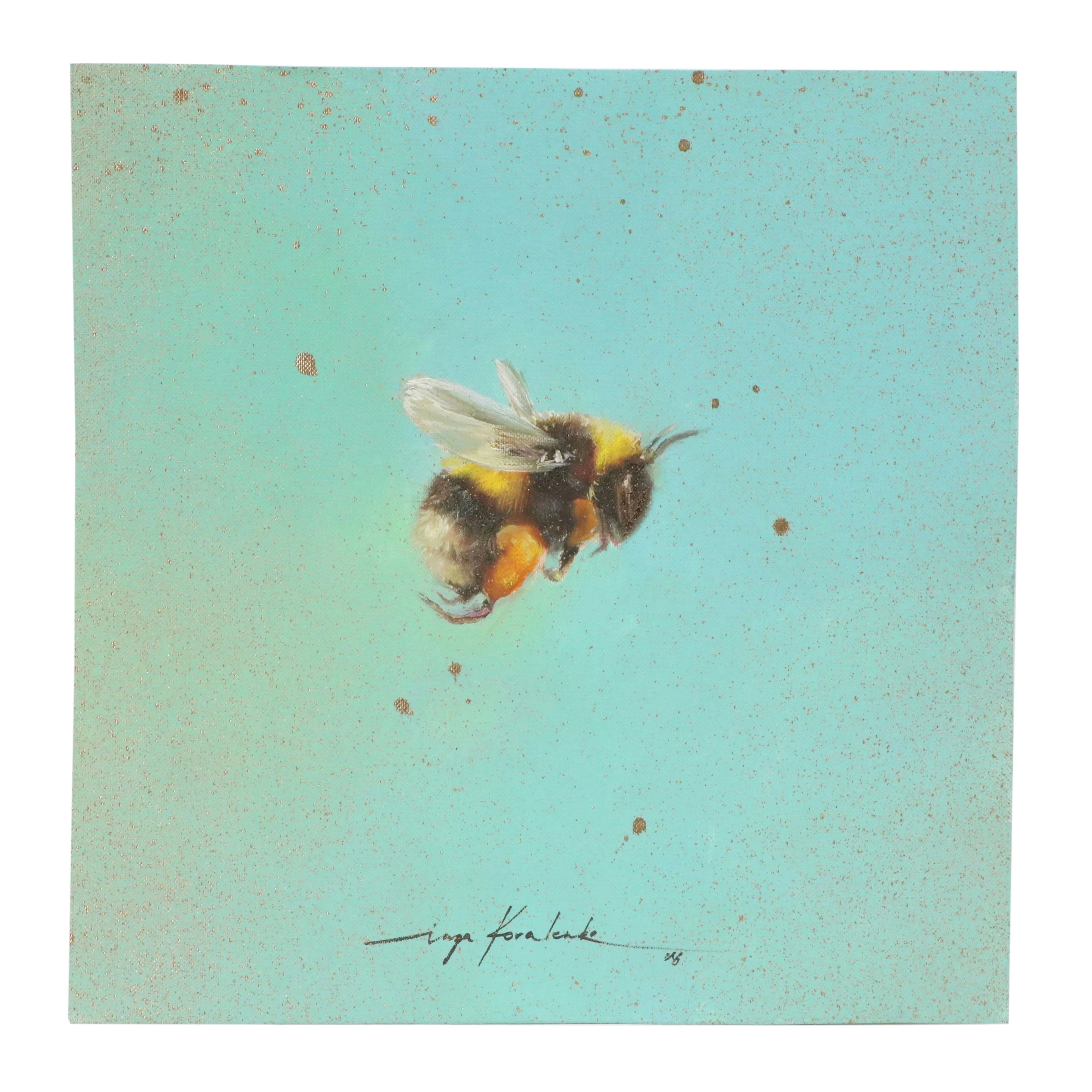 Inga Kovalenko Oil Painting of Bumblebee, 2026