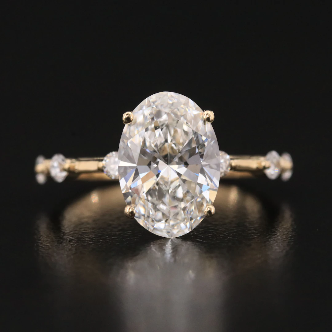14K 3.25 CTW Lab Grown Diamond Ring with IGI Report